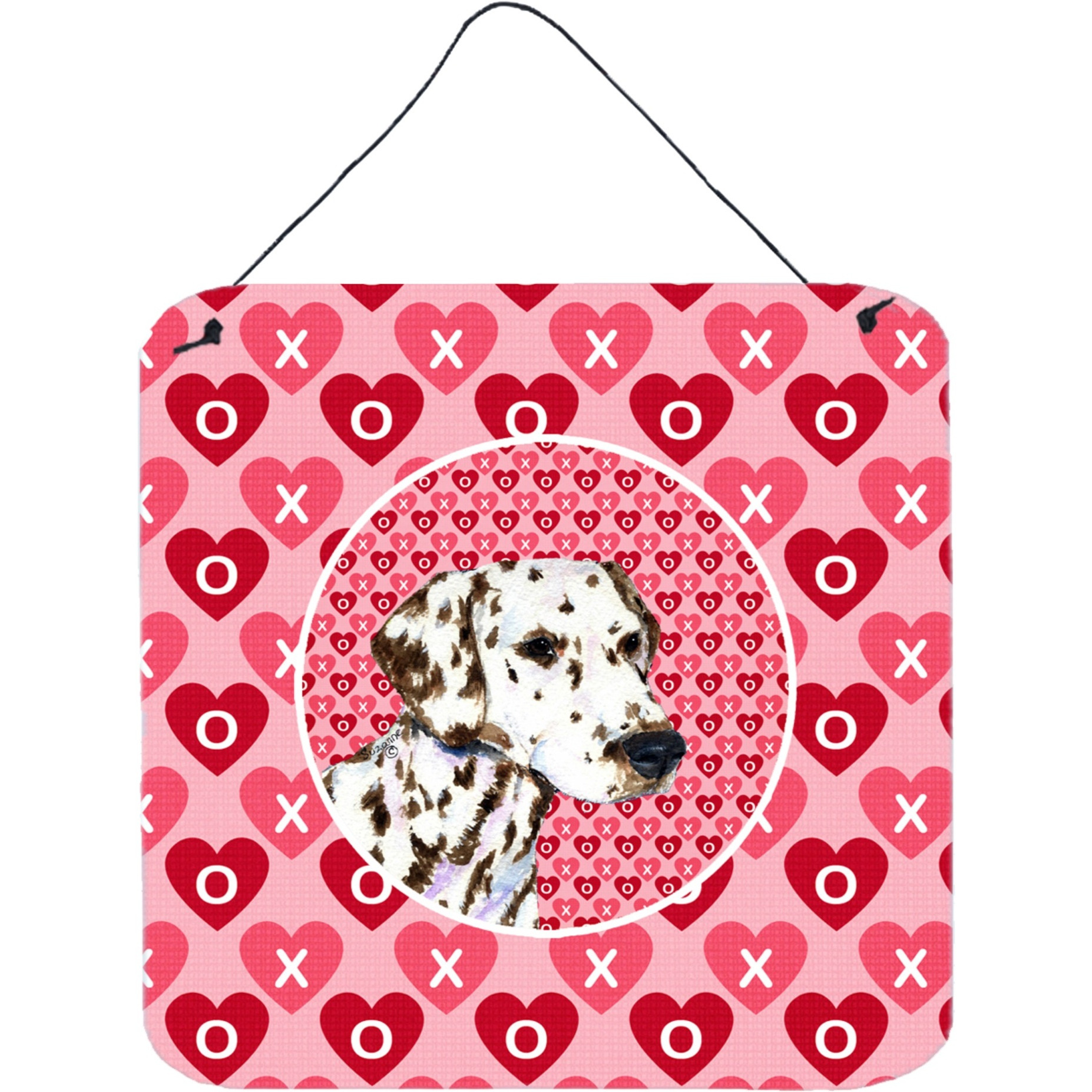 &quotCaroline's Treasures SS4469DS66 Dalmatian Aluminum Metal Wall or Door Hanging Prints, 6 x 6"", Multicolor"