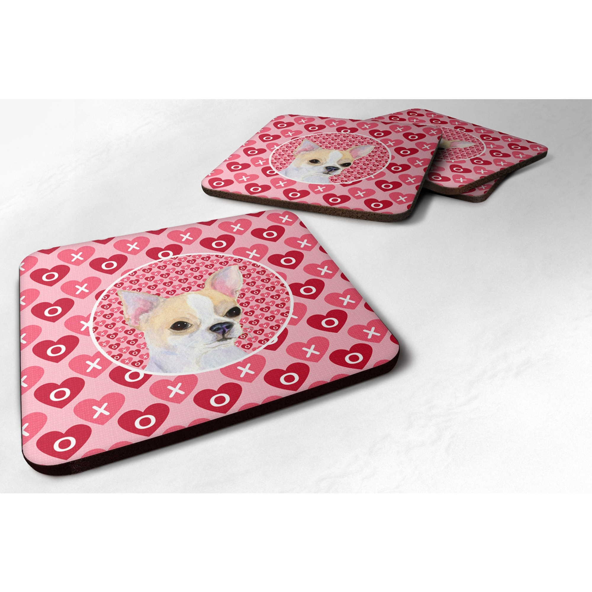 &quotCaroline's Treasures SS4474FC Chihuahua Foam Coasters (Set of 4), 3.5"" H x 3.5"" W, Multicolor"