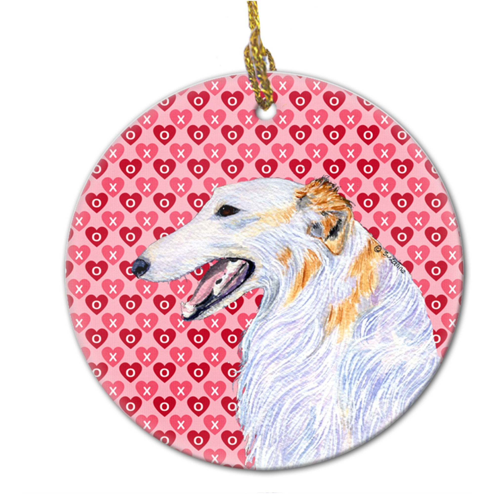 &quotCaroline's Treasures SS4475CO1 Borzoi Ceramic Ornament, Multicolor"