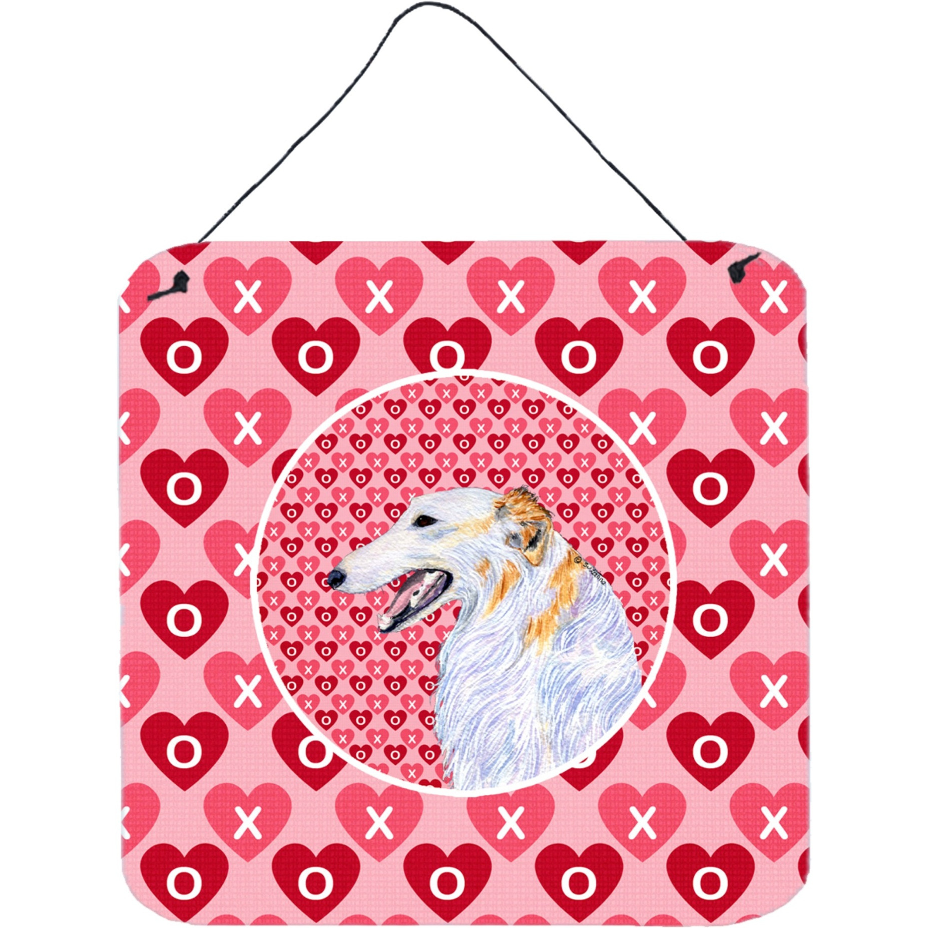 &quotCaroline's Treasures SS4475DS66 Borzoi Aluminum Metal Wall or Door Hanging Prints, 6 x 6"", Multicolor"