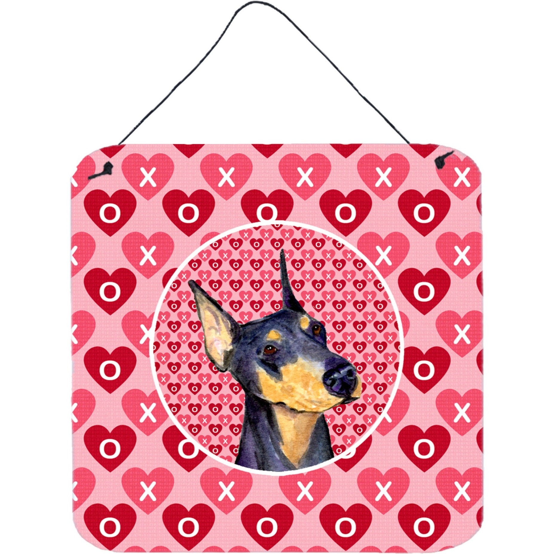 &quotCaroline's Treasures SS4495DS66 Doberman Aluminum Metal Wall or Door Hanging Prints, 6 x 6"", Multicolor"