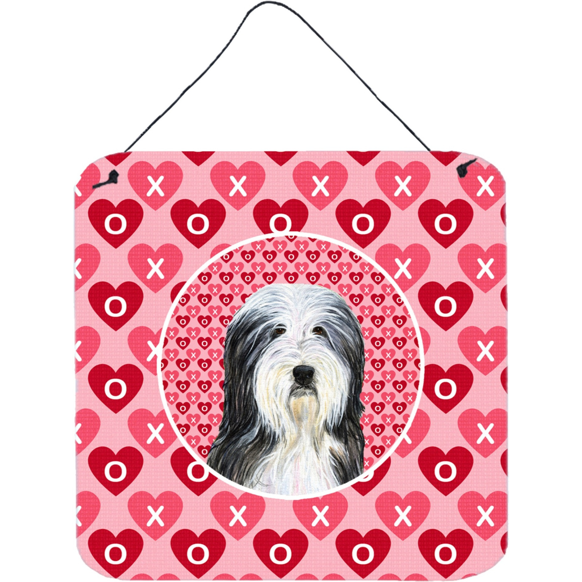 &quotCaroline's Treasures SS4497DS66 Bearded Collie Aluminum Metal Wall or Door Hanging Prints, 6 x 6"", Multicolor"