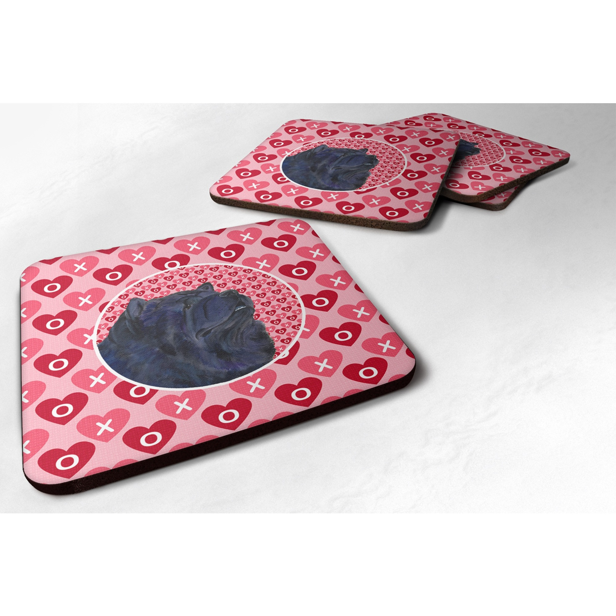 &quotCaroline's Treasures SS4501FC Chow Chow Foam Coasters (Set of 4), 3.5"" H x 3.5"" W, Multicolor"