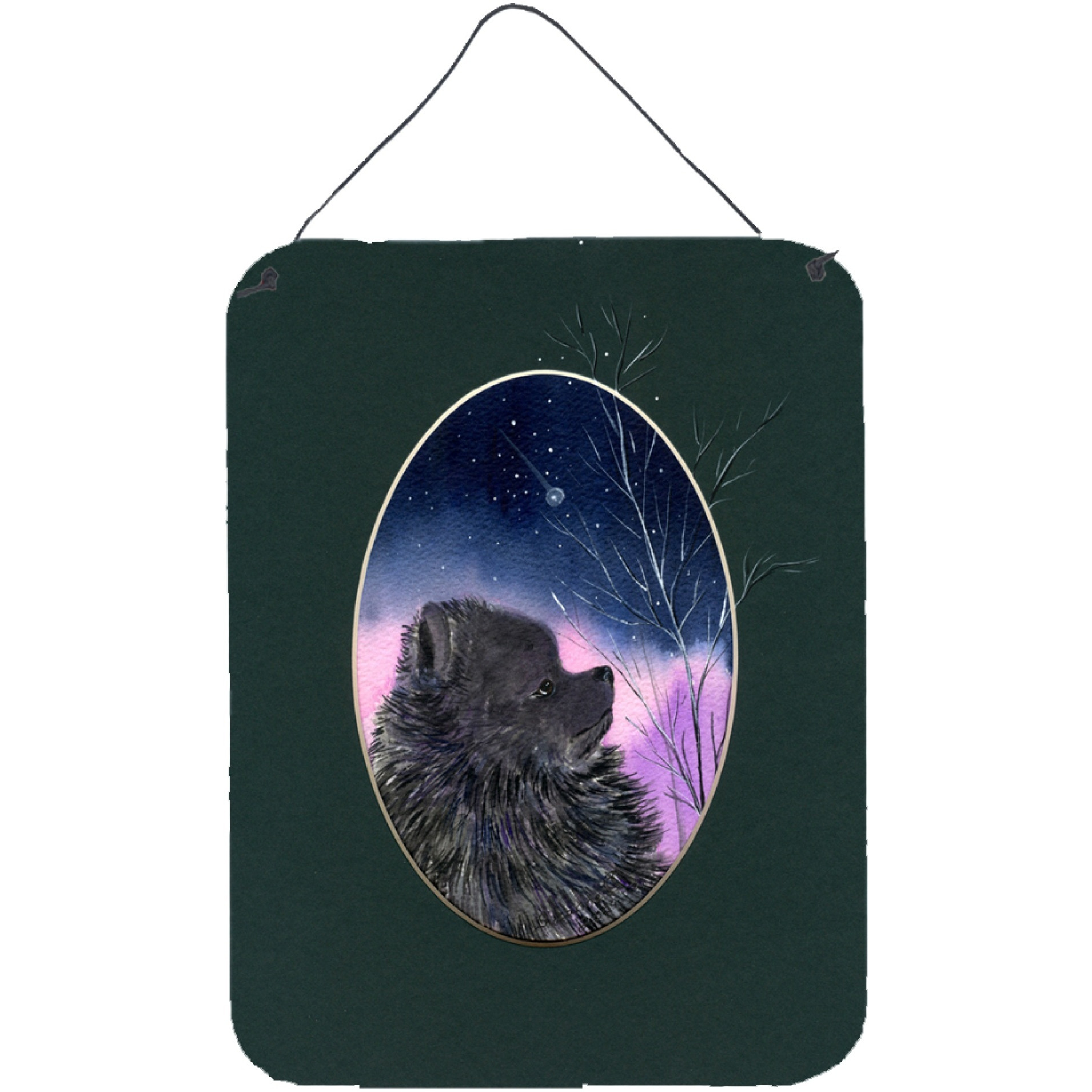 &quotCaroline's Treasures SS8076DS1216 Pomeranian Aluminium Metal Wall or Door Hanging Prints, 16"" x 12"", Multicolor"