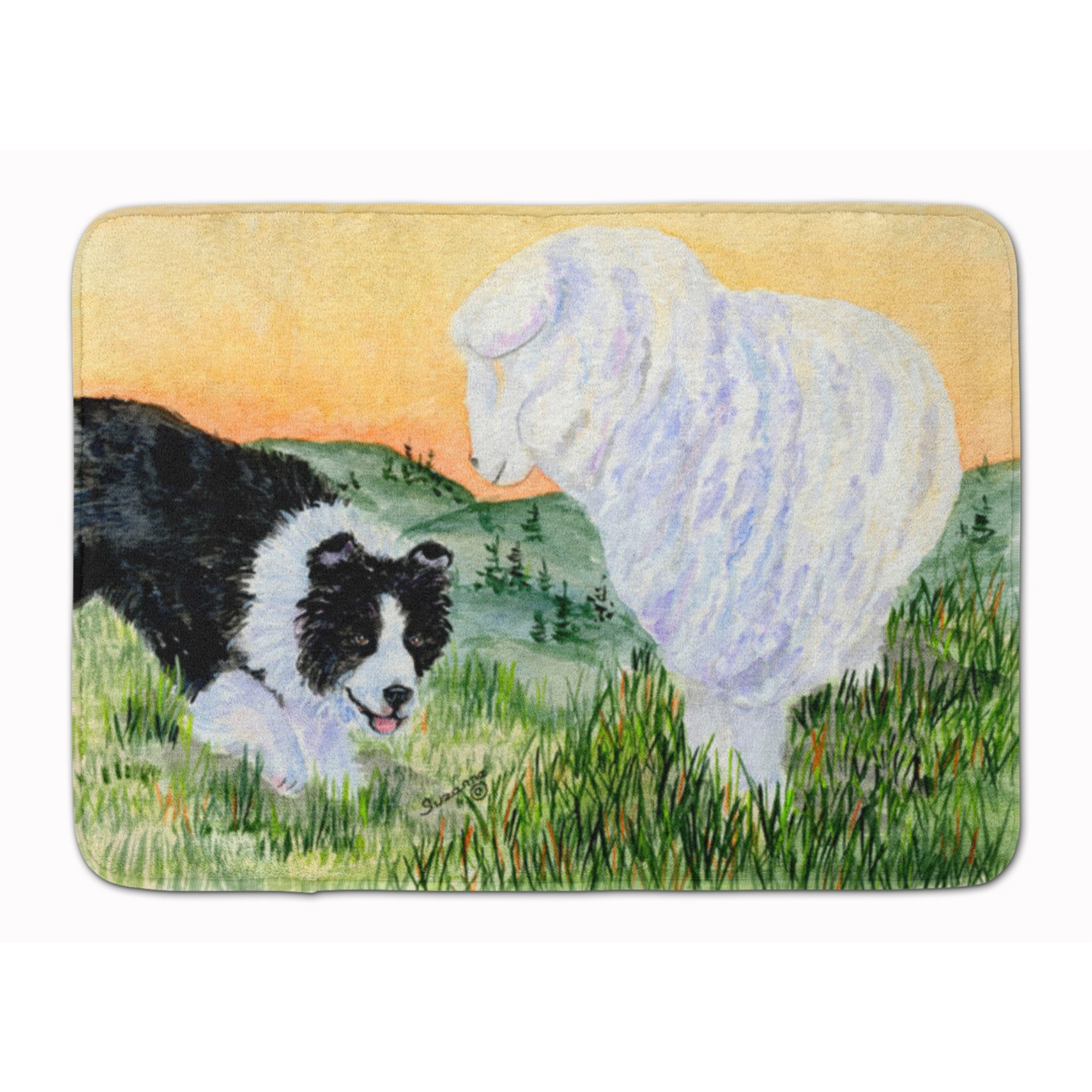 &quotCaroline's Treasures Border Collie Floor Mat, 19"" x 27"", Multicolor"