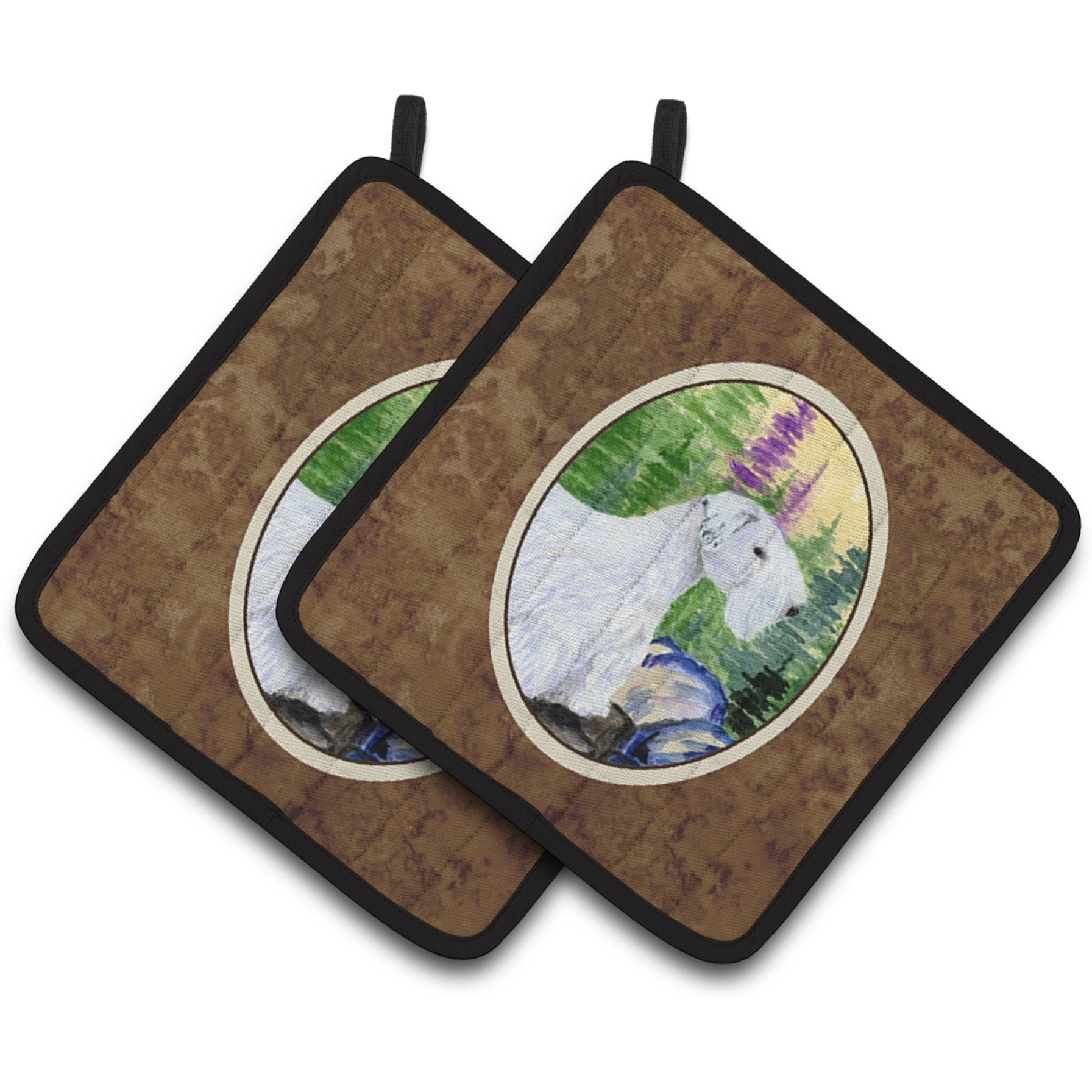 &quotCaroline's Treasures Sealyham Terrier Pair of Pot Holders SS8104PTHD, 7.5HX7.5W, Multicolor"