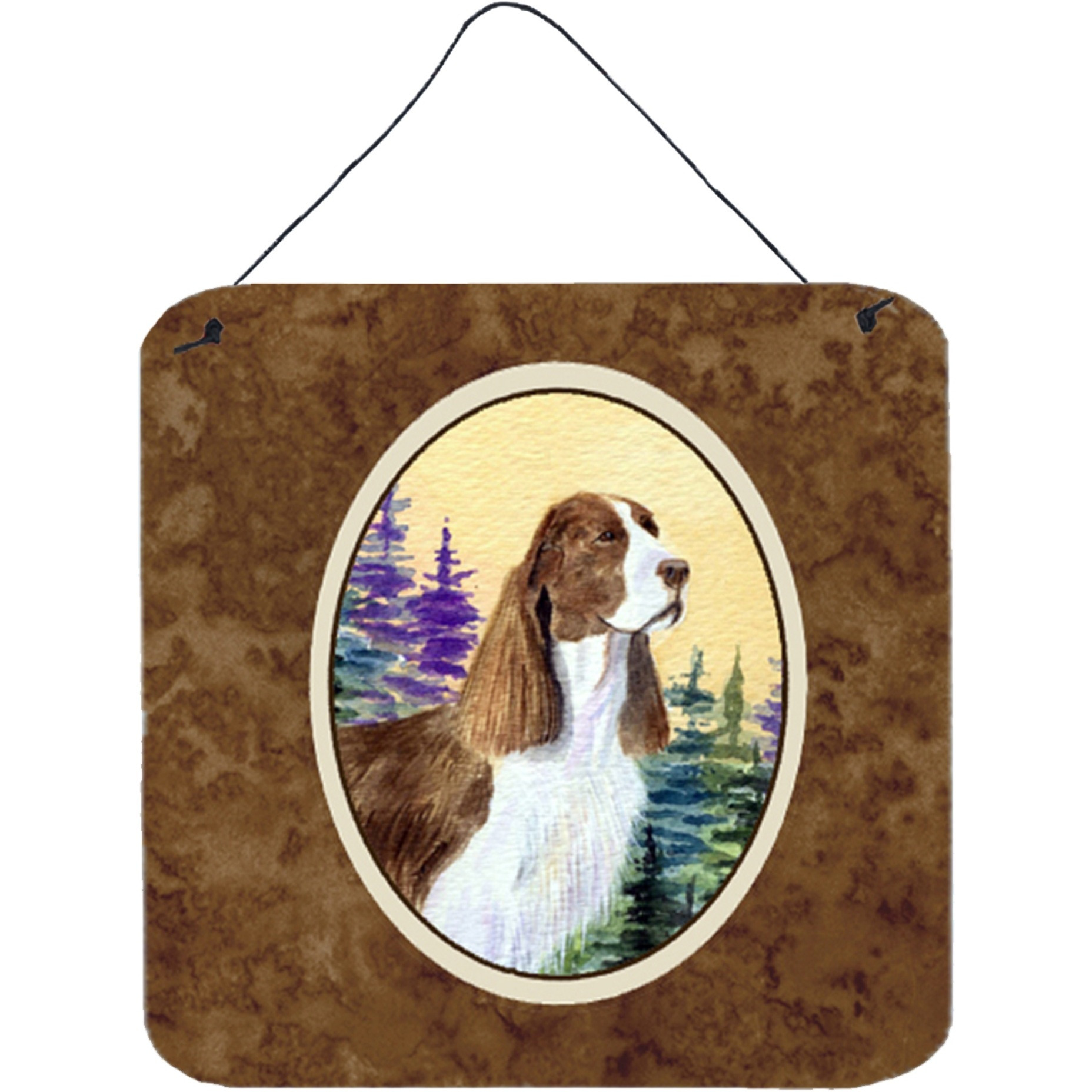 &quotCaroline's Treasures SS8105DS66 Springer Spaniel Aluminum Metal Wall or Door Hanging Prints, 6 x 6"", Multicolor"