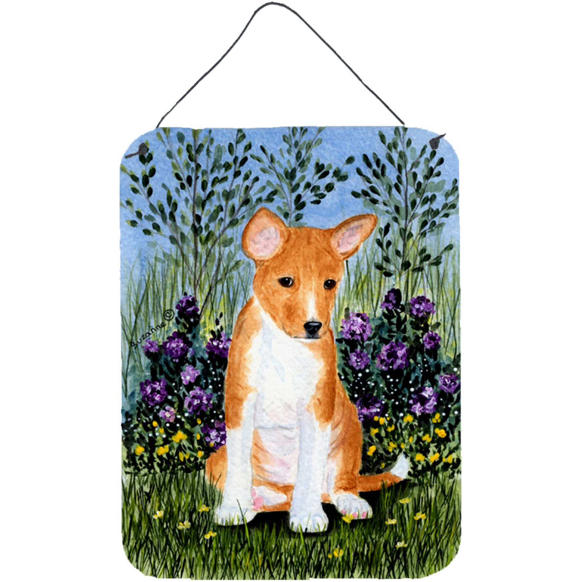 &quotCaroline's Treasures SS8108DS1216 Basenji Aluminium Metal Wall or Door Hanging Prints, 16"" x 12"", Multicolor"