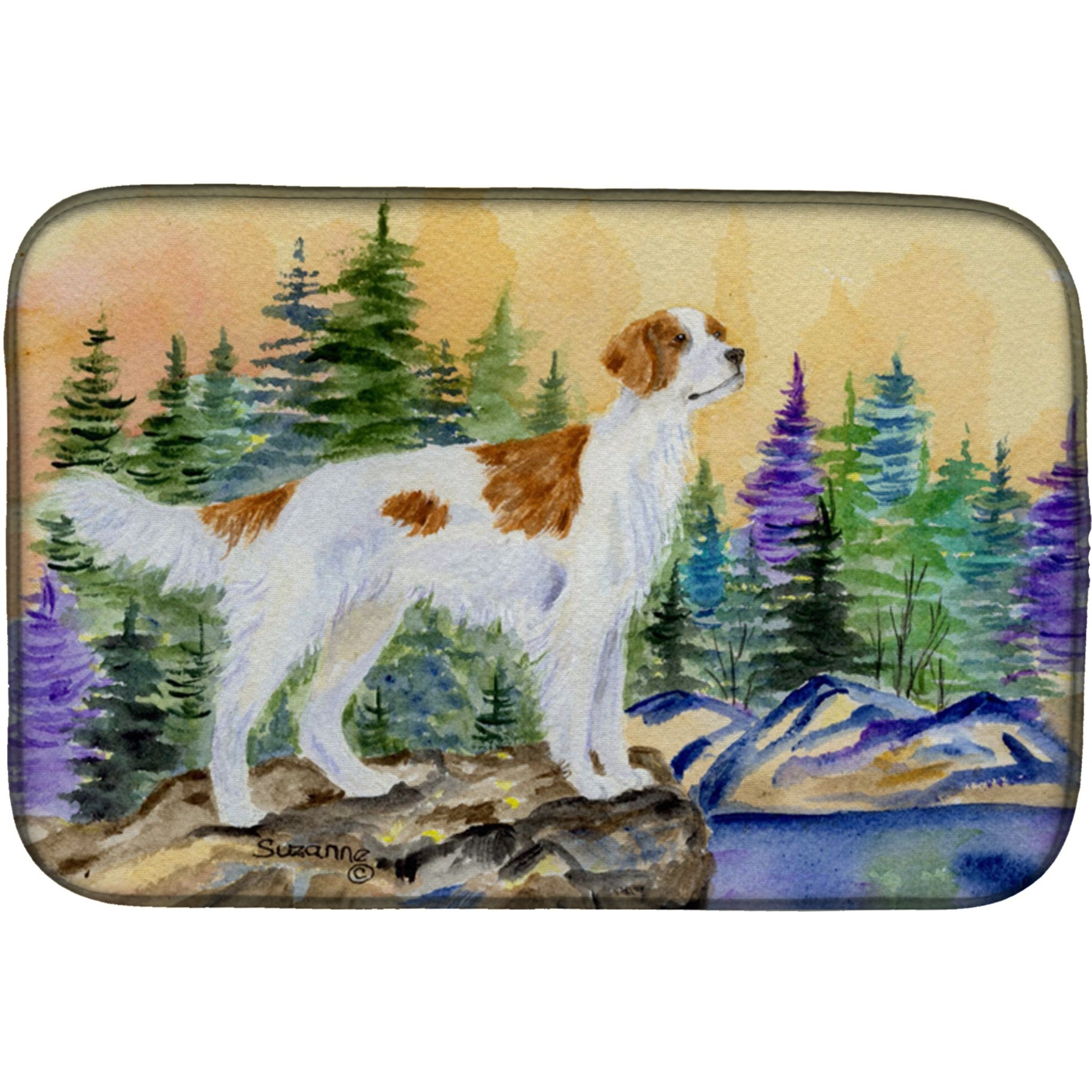 &quotCaroline's Treasures Setter Dish Drying Mat, 14"" x 21"", Multicolor"