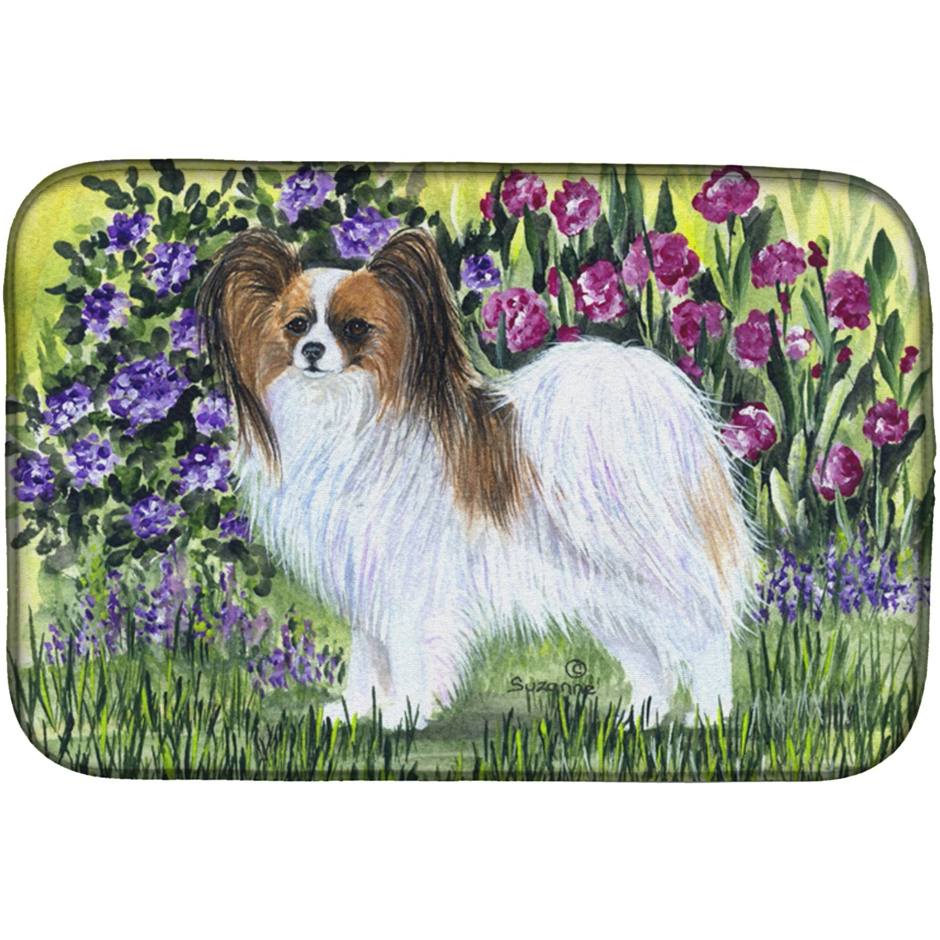 &quotCaroline's Treasures Papillion Dish Drying Mat, 14 x 21, Multicolor"