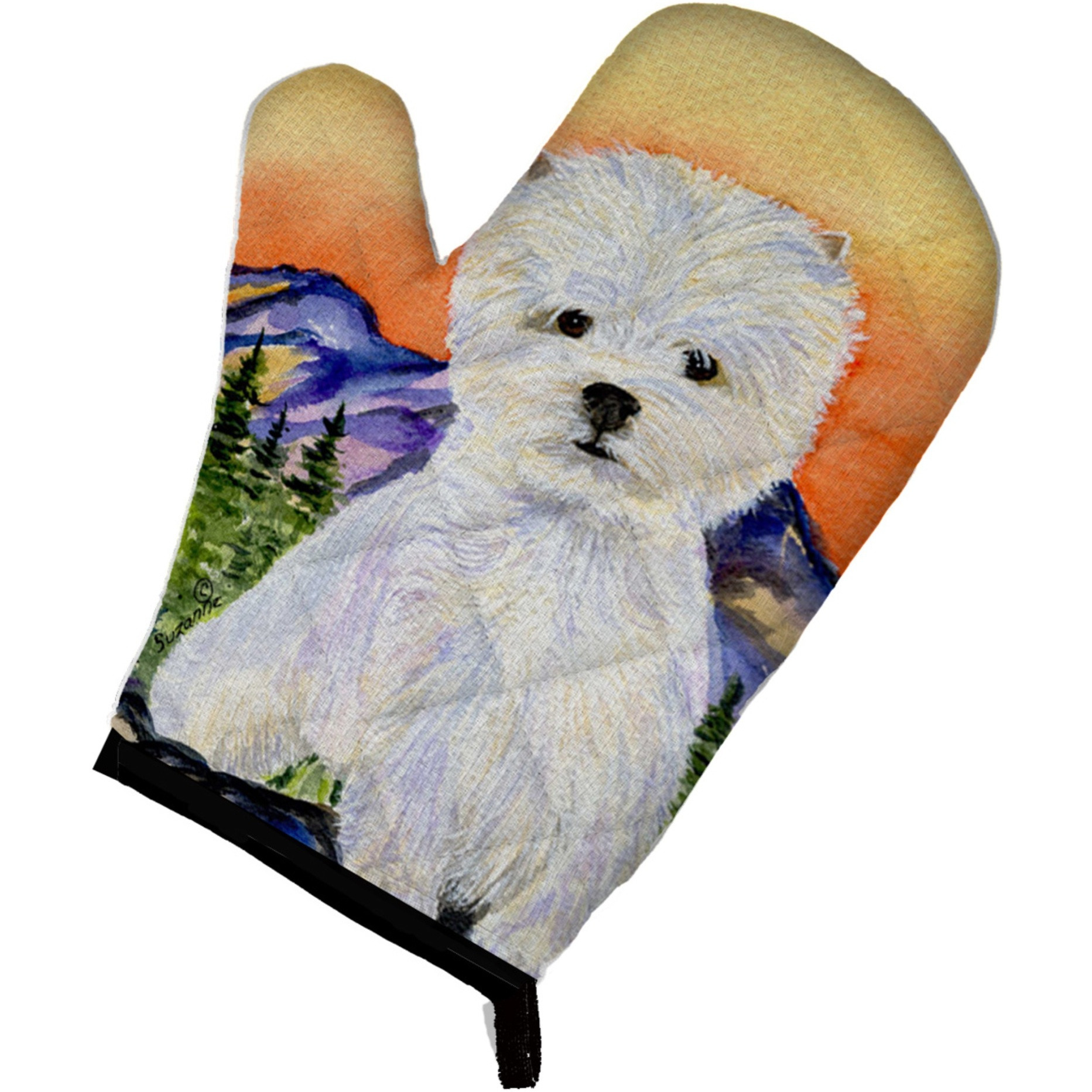 &quotCaroline's Treasures SS8159OVMT Westie Oven Mitt, 12"" by 8.5"", Multicolor"
