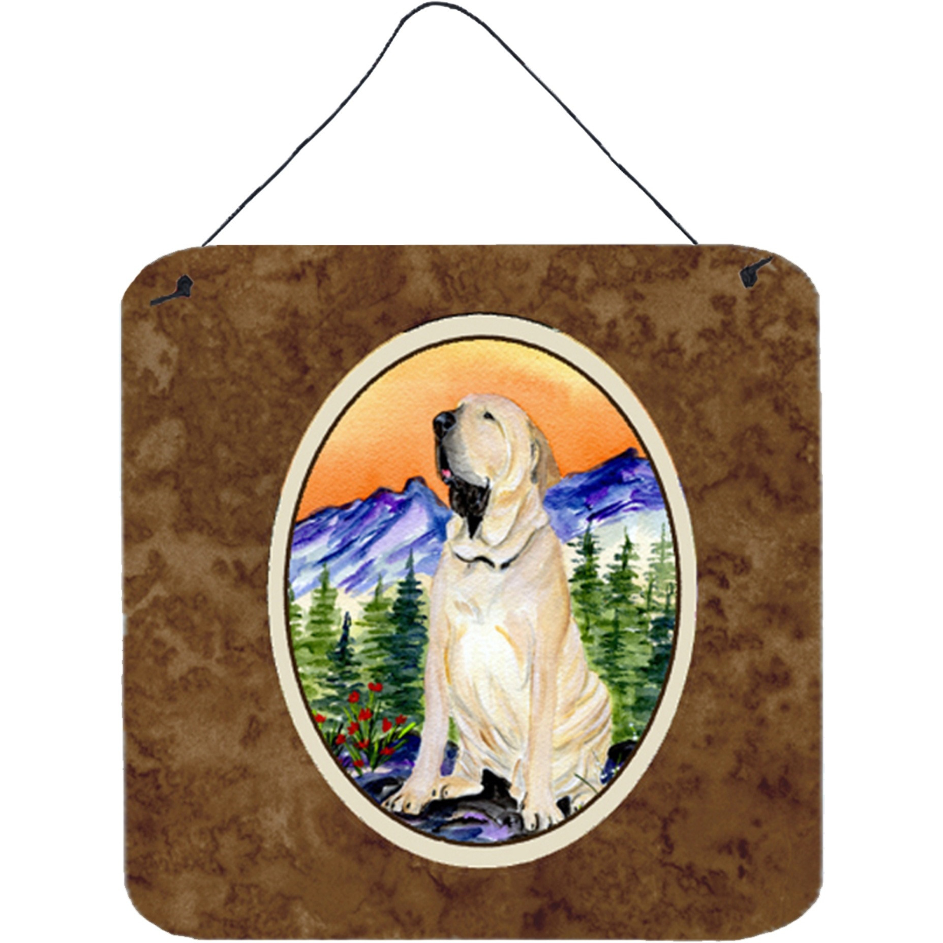 &quotCaroline's Treasures Brazilian Mastiff/Fila Brasileiro Wall or Door Hanging Prints, 6 x 6"", Multicolor"