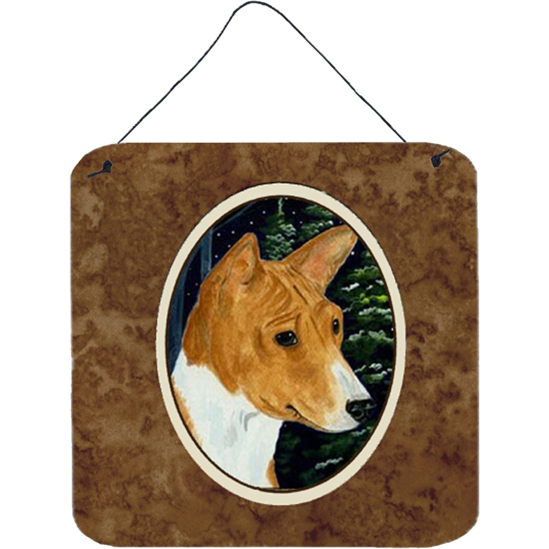 &quotCaroline's Treasures SS8172DS66 Basenji Aluminum Metal Wall or Door Hanging Prints, 6 x 6"", Multicolor"