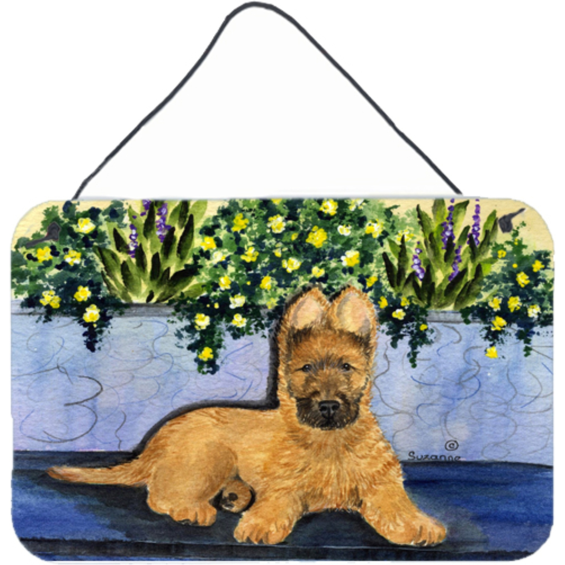 &quotCaroline's Treasures SS8180DS812 Briard Indoor Aluminum Metal Wall or Door Hanging Prints, 8 x 12"", Multicolor"