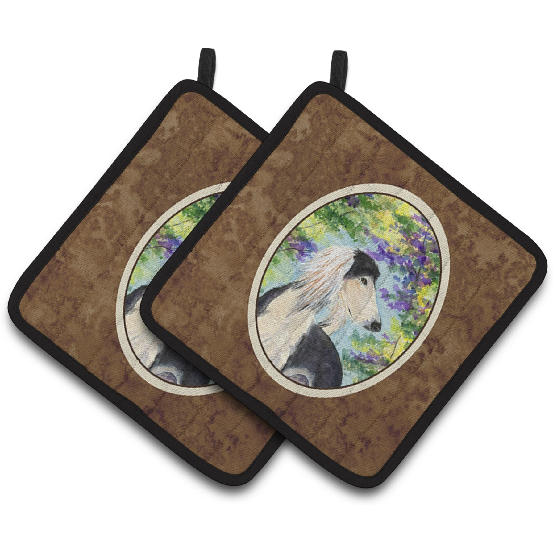 &quotCaroline's Treasures Saluki Pair of Pot Holders SS8200PTHD, 7.5HX7.5W, Multicolor"