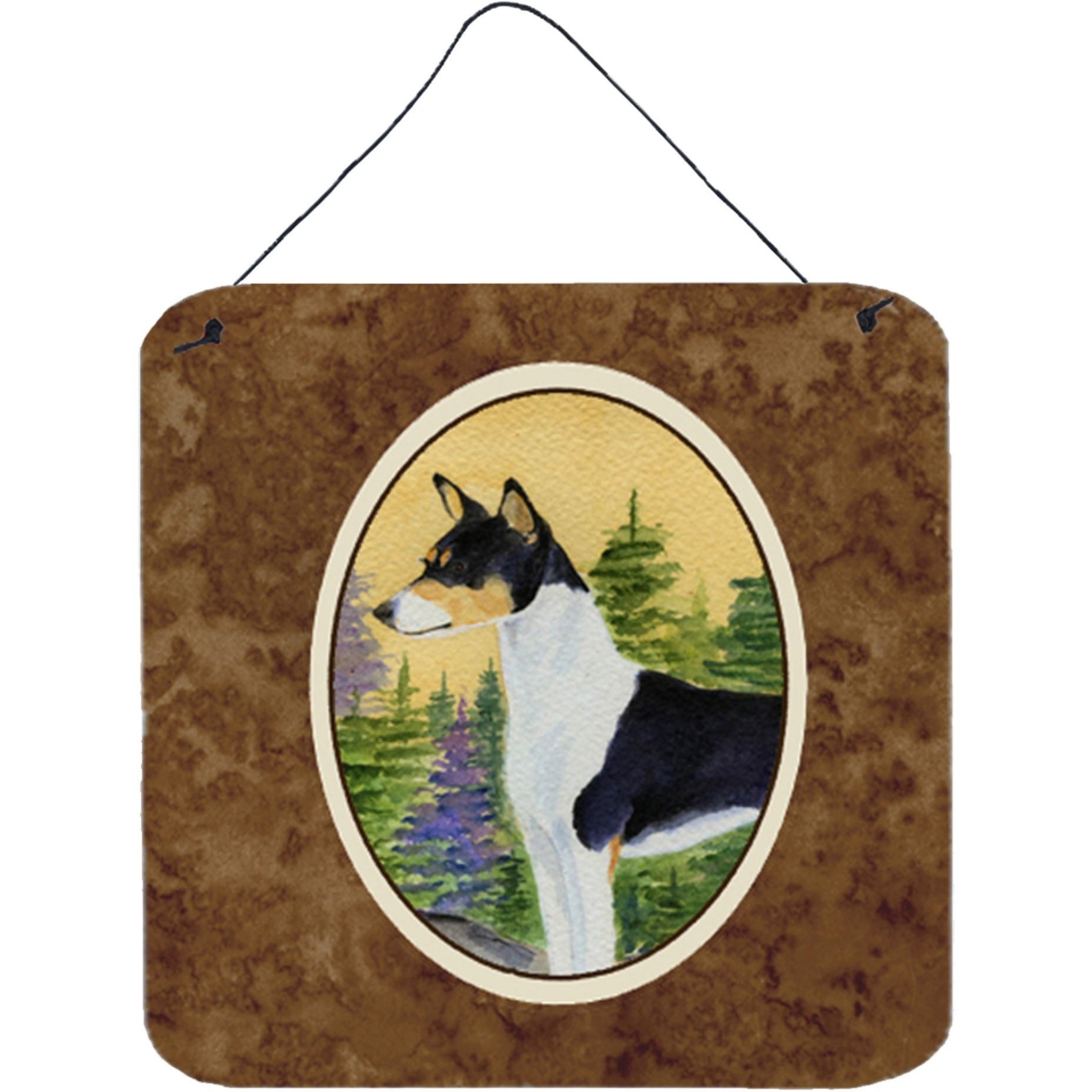 &quotCaroline's Treasures SS8201DS66 Basenji Aluminum Metal Wall or Door Hanging Prints, 6 x 6"", Multicolor"