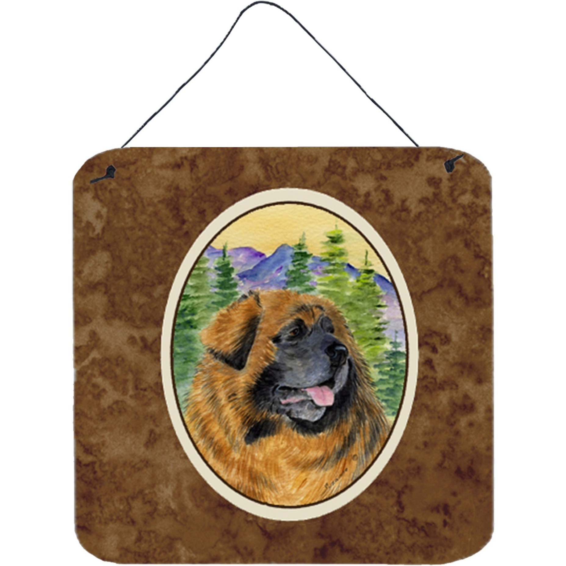 &quotCaroline's Treasures Leonberger Aluminum Metal Wall or Door Hanging Prints, 6 x 6"", Multicolor"