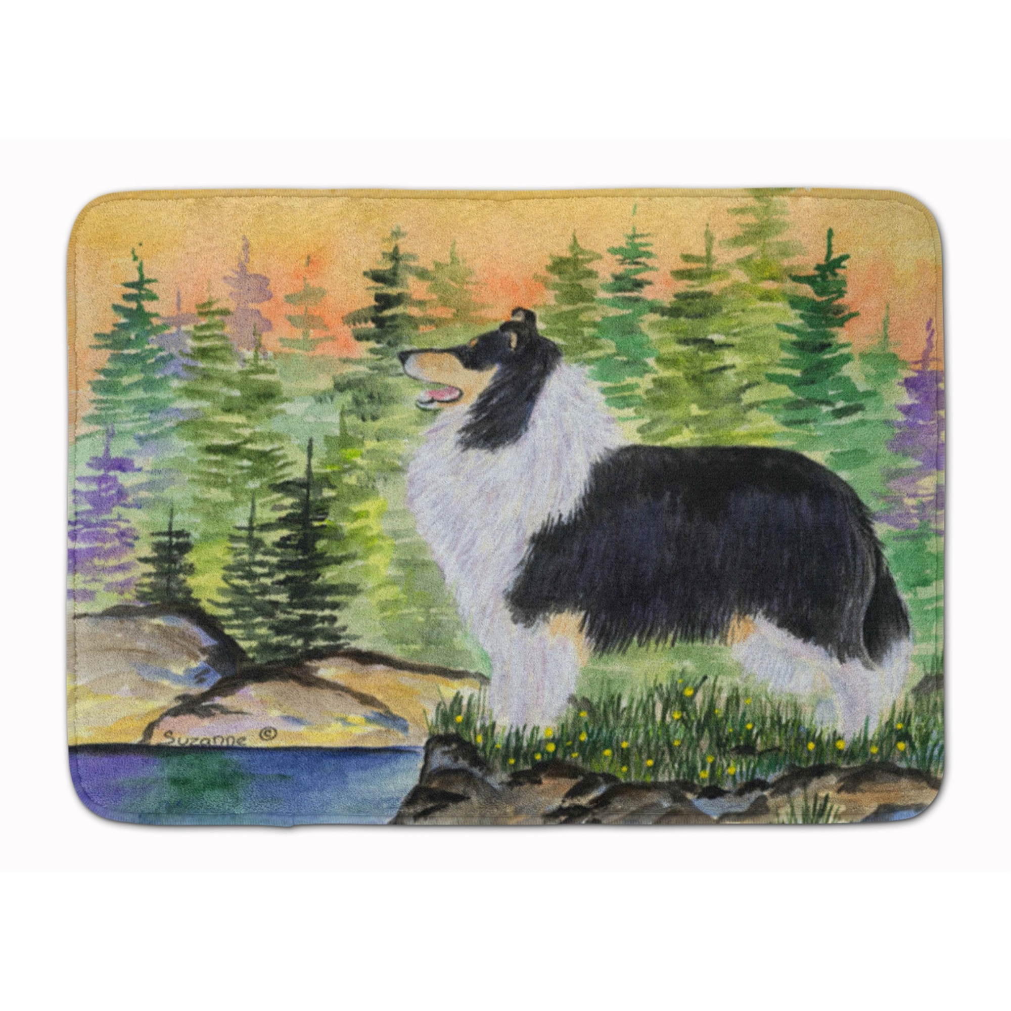 &quotCaroline's Treasures Collie Floor Mat, 19"" x 27"", Multicolor"