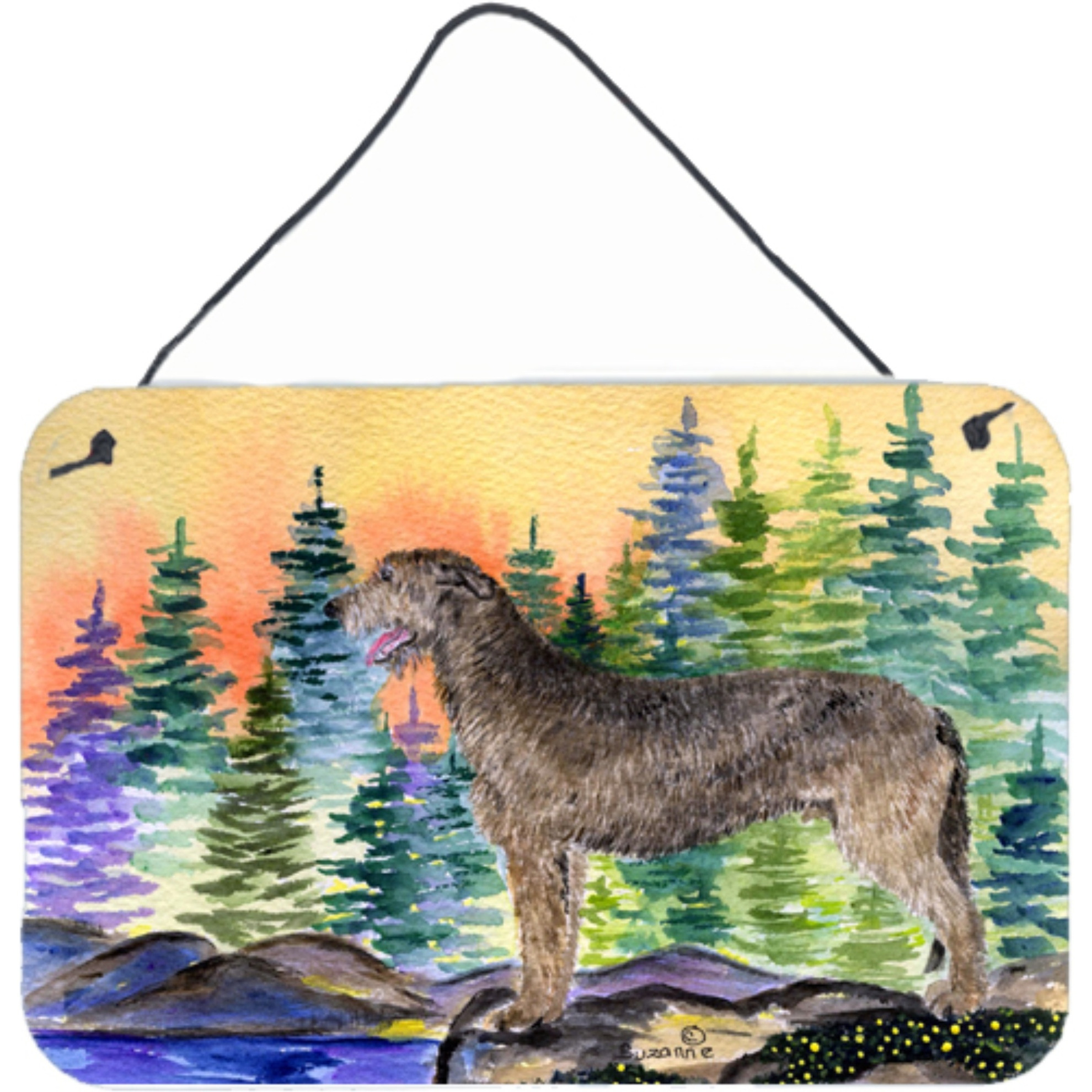 &quotCaroline's Treasures Irish Wolfhound Indoor Aluminum Metal Wall or Door Hanging Prints, 8 x 12"", Multicolor"