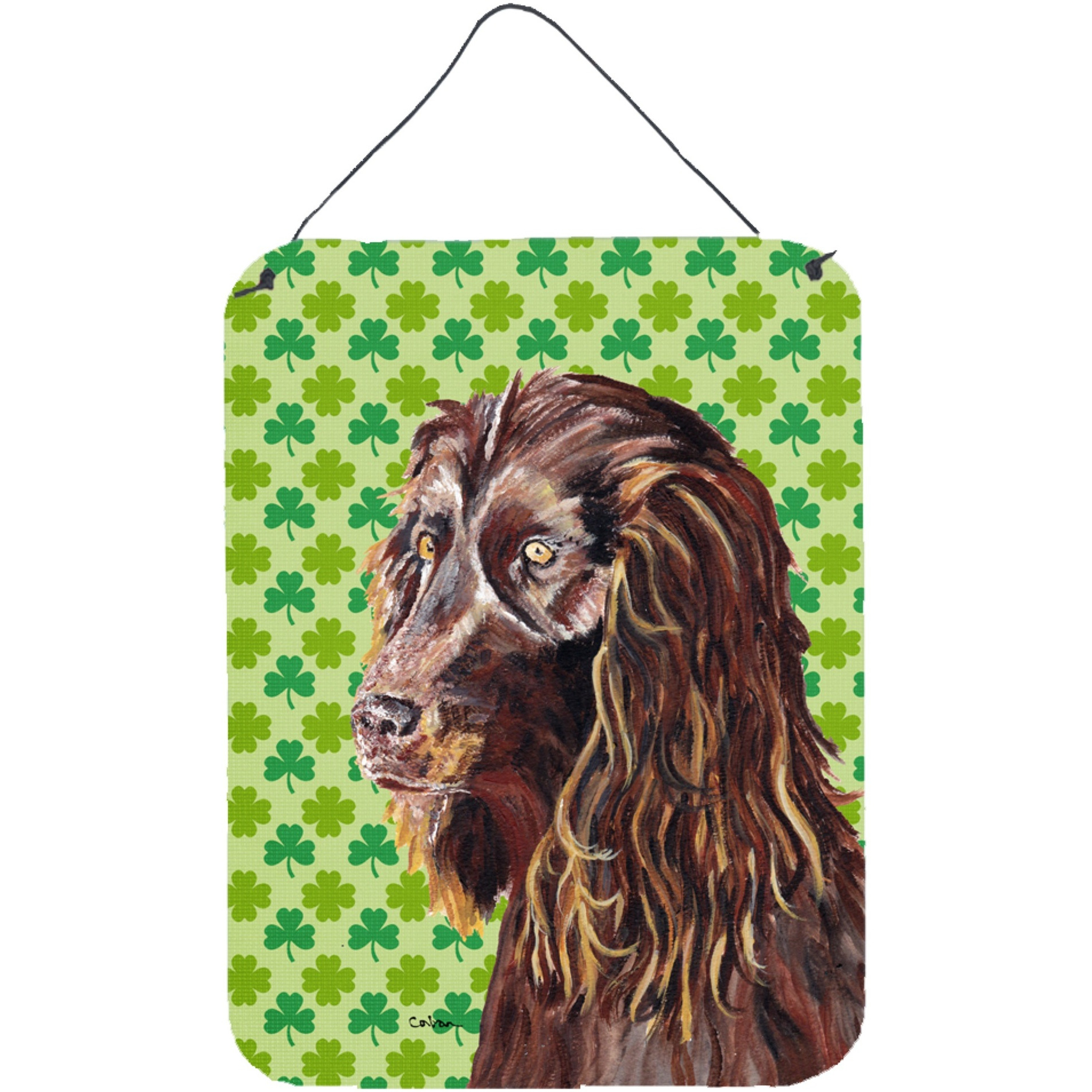 &quotCaroline's Treasures Boykin Spaniel St Patrick's Irish Aluminium Metal Wall or Door Hanging Prints, 16"" x 12"""