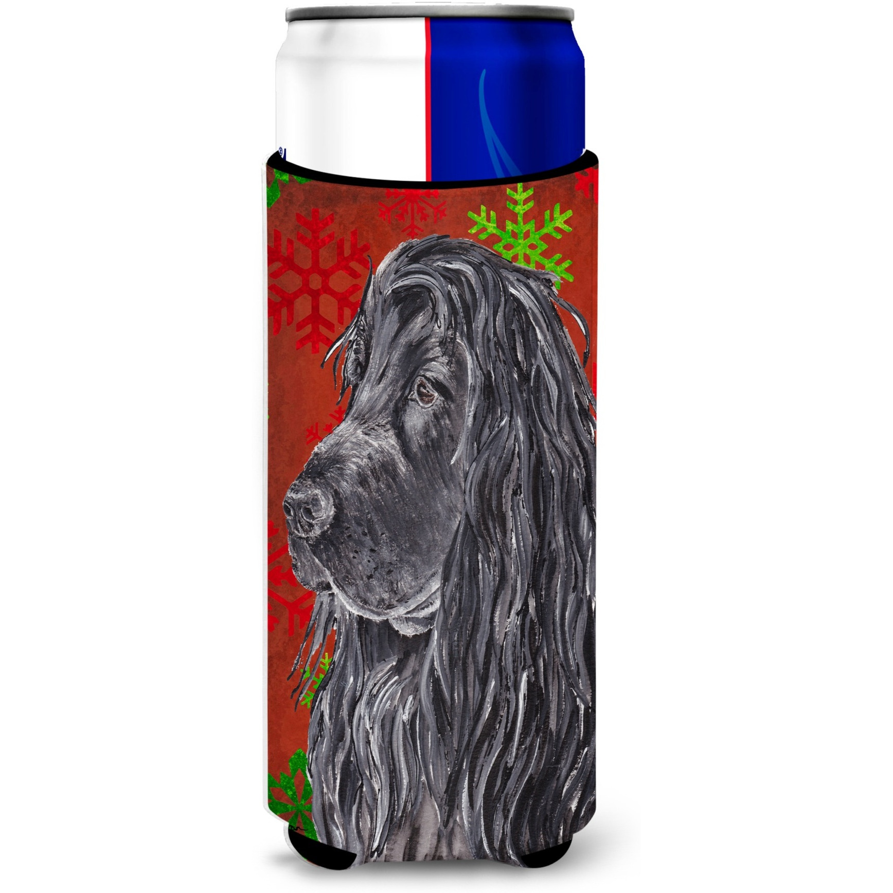 English Cocker Spaniel Red Snowflake Christmas Ultra Beverage Insulators for slim cans