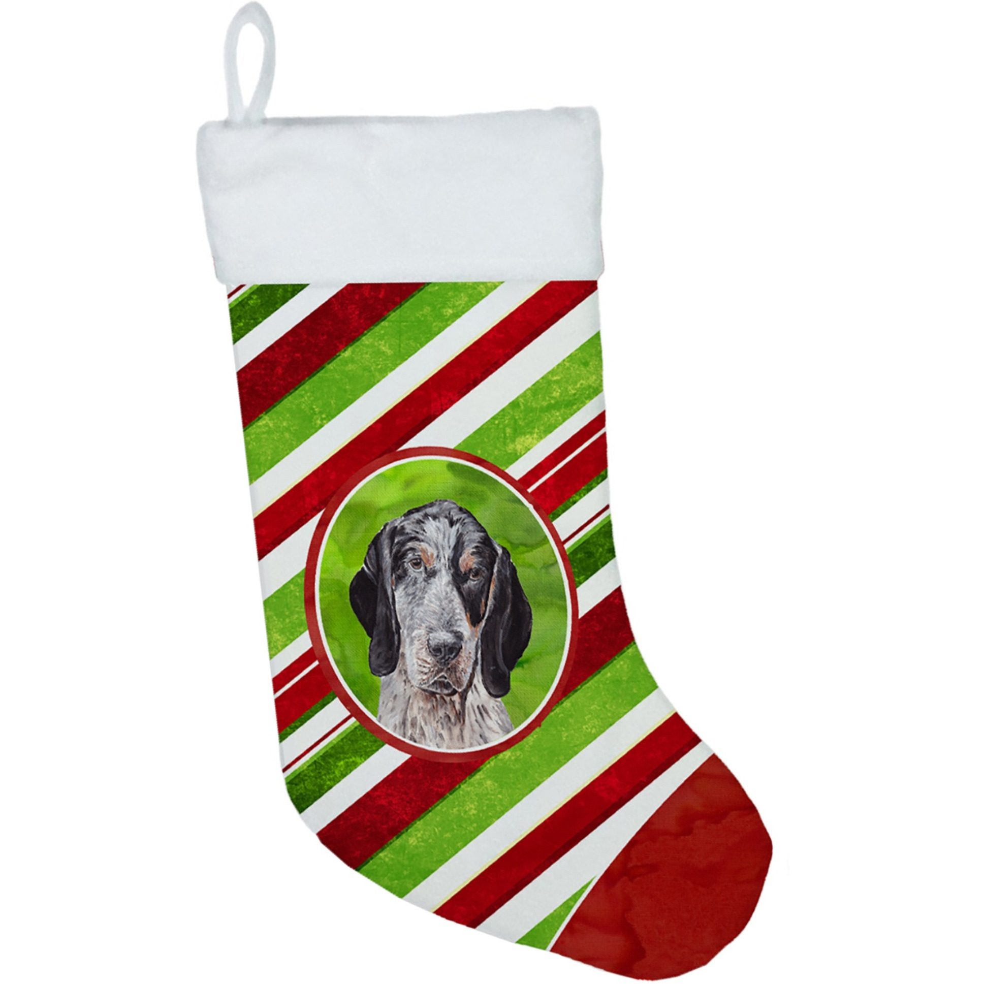 &quotCaroline's Treasures Blue Tick Coonhound Candy Cane Christmas Stocking, 11 x 18"", Mulitcolor"
