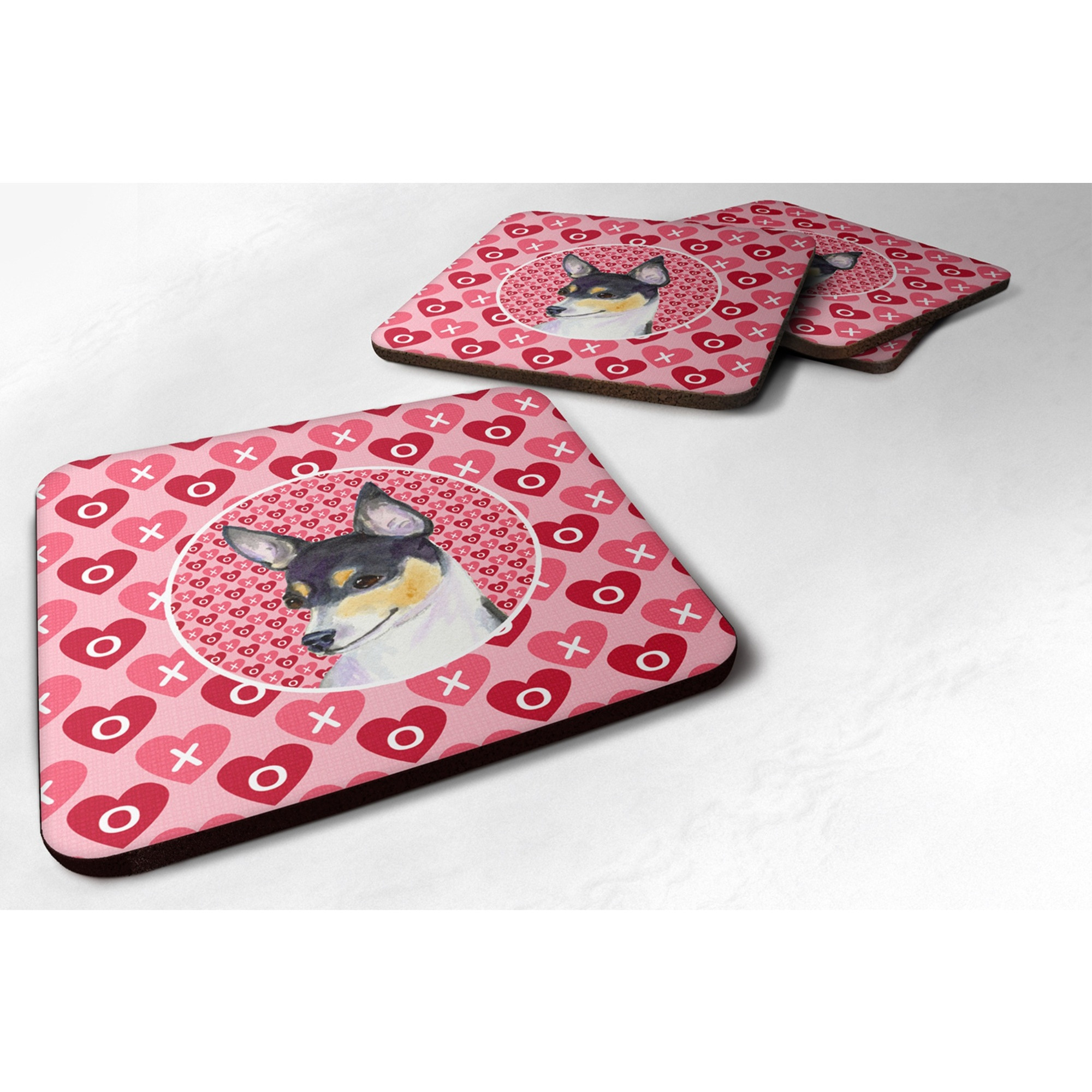 &quotCaroline's Treasures SS4518FC Chihuahua Foam Coasters (Set of 4), 3.5"" H x 3.5"" W, Multicolor"