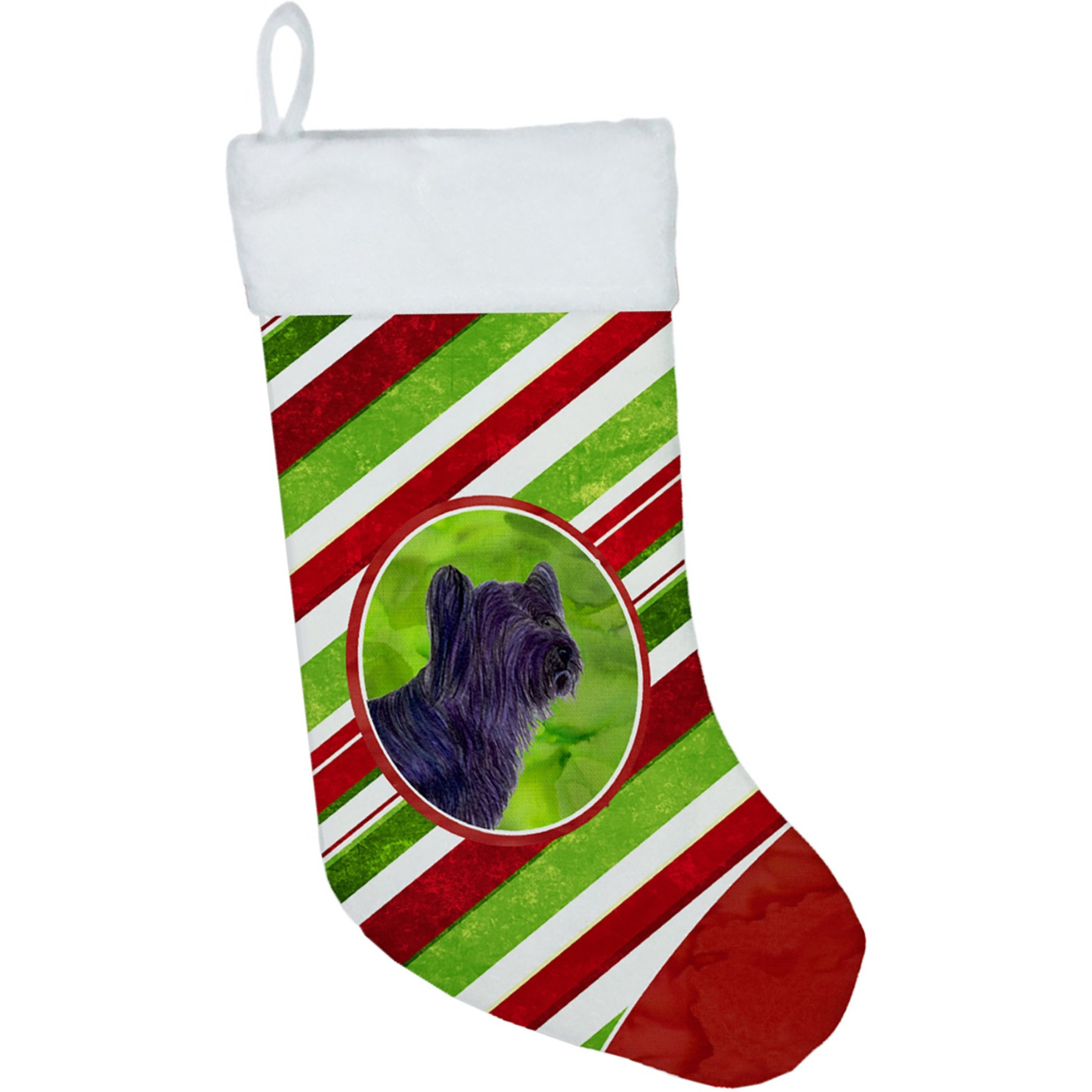 &quotCaroline's Treasures SS4532-CS Skye Terrier Winter Snowflakes Christmas Stocking, 11 x 18"", Multicolor"