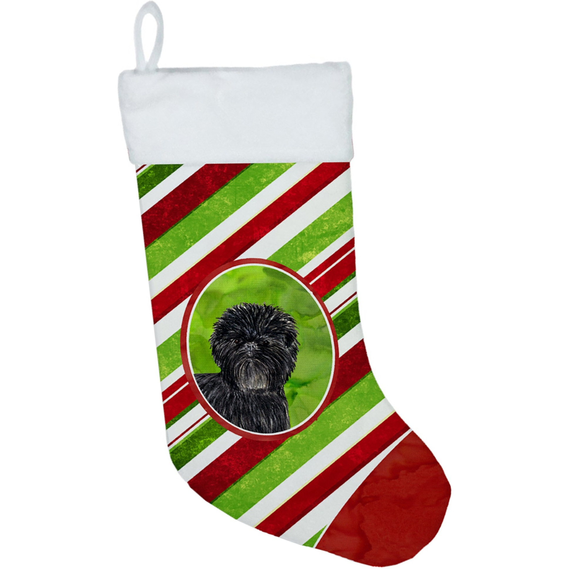 &quotCaroline's Treasures SS4580-CS Affenpinscher Winter Snowflakes Christmas Stocking, 11 x 18"", Multicolor"