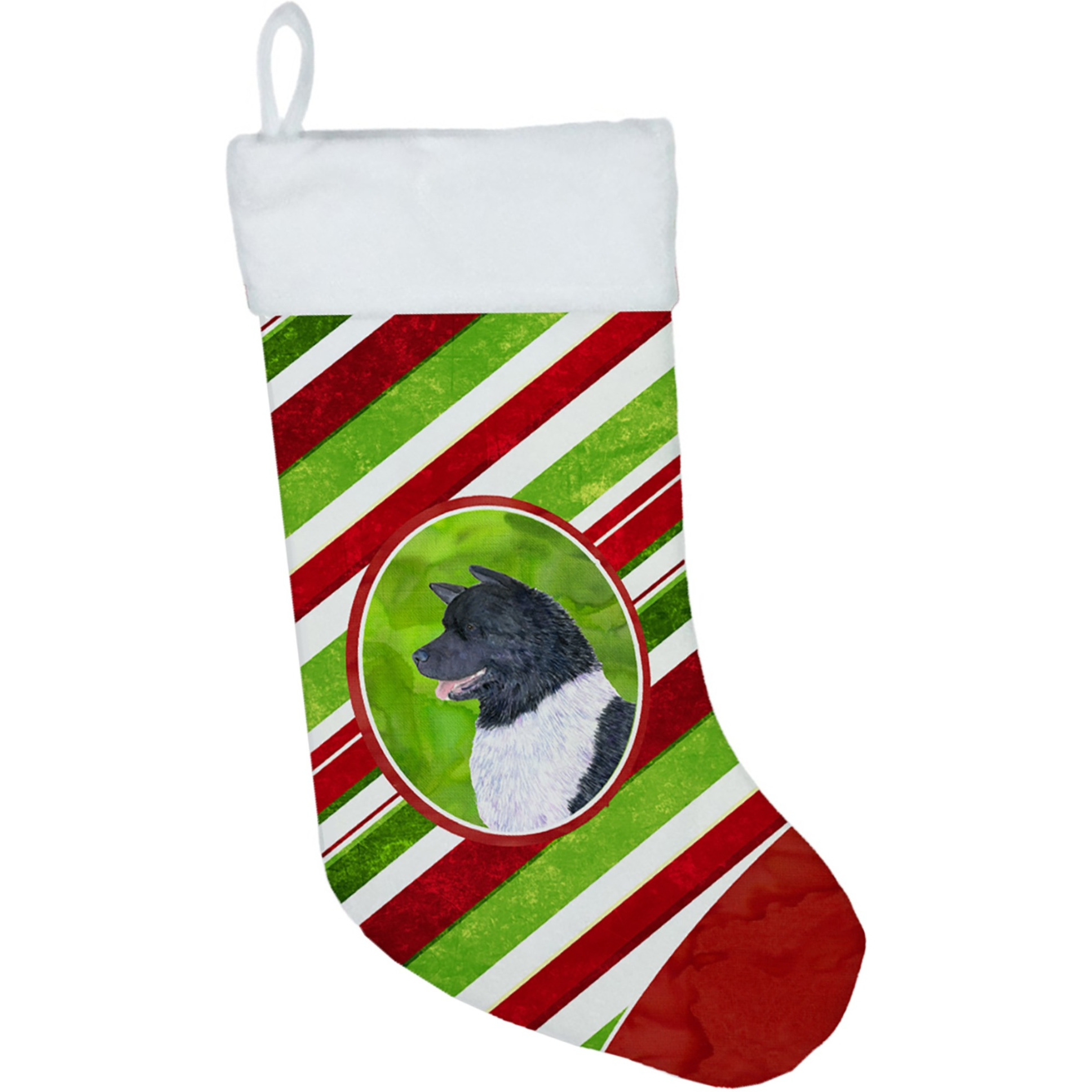 &quotCaroline's Treasures SS4590-CS Akita Winter Snowflakes Christmas Stocking, 11 x 18"", Multicolor"