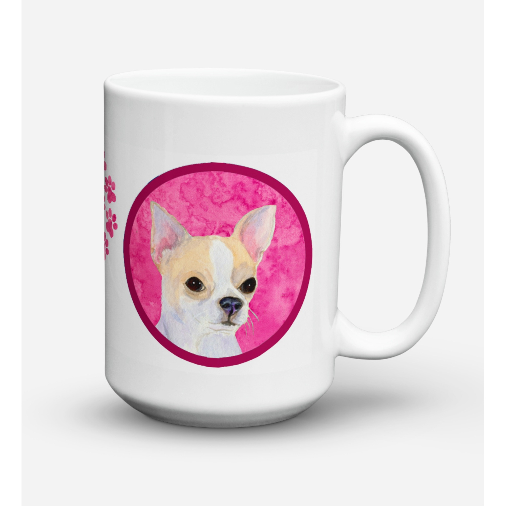 &quotCaroline's Treasures SS4749-PK-CM15 Chihuahua Microwavable Ceramic Coffee Mug, 15 oz, Multicolor"