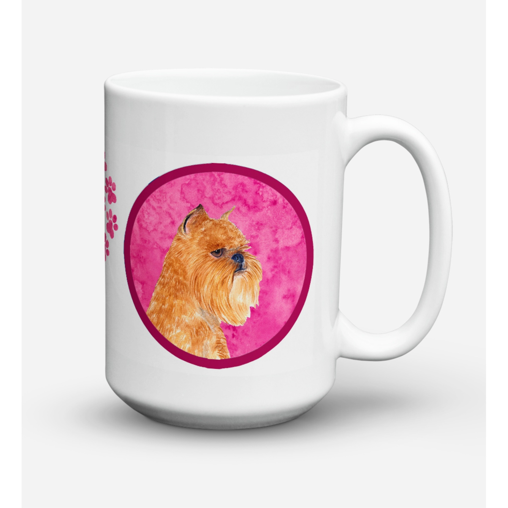 &quotCaroline's Treasures SS4770-PK-CM15 Brussels Griffon Microwavable Ceramic Coffee Mug, 15 oz, Multicolor"