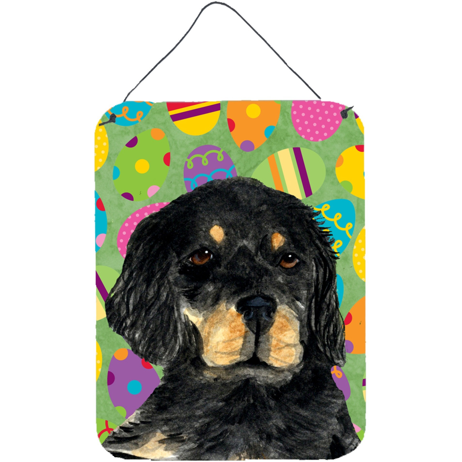 &quotCaroline's Treasures Gordon Setter Easter Eggtravaganza Aluminium Metal Wall or Door Hanging Prints, 16"" x 12"", Multicolor"
