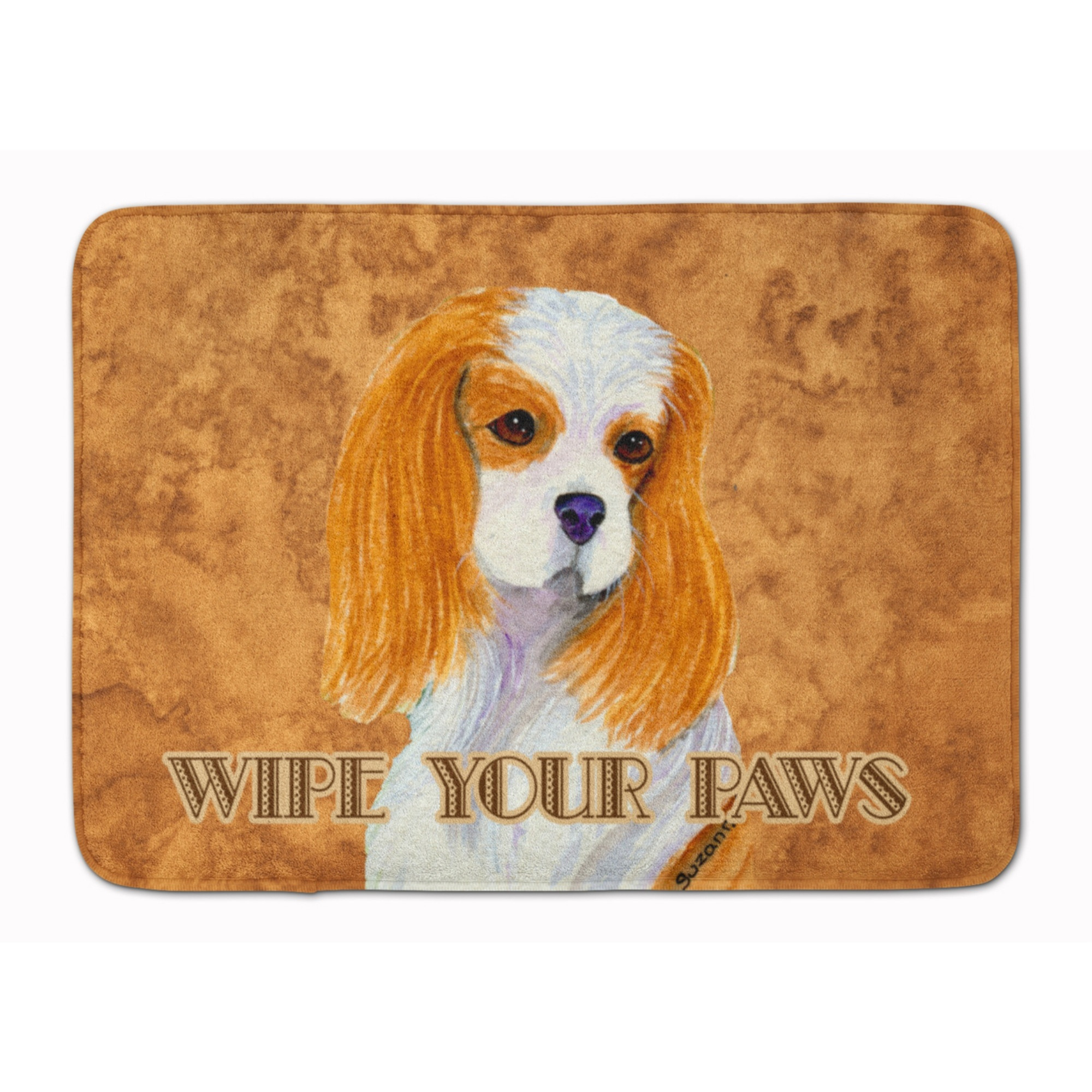 &quotCaroline's Treasures Blenheim Cavalier Spaniel Wipe your Paw Floor Mat, 19"" x 27"", Multicolor"
