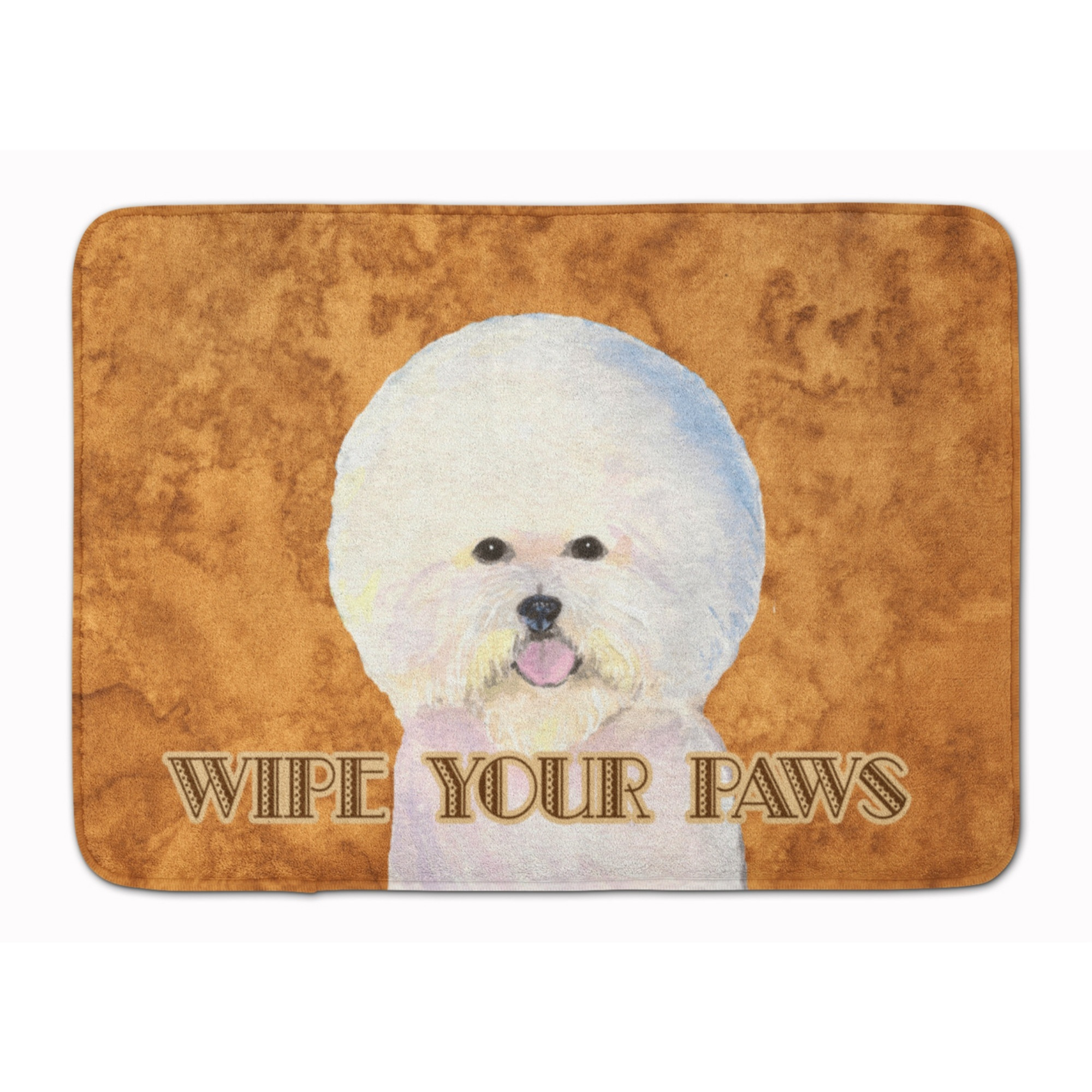 &quotCaroline's Treasures Bichon Frise Wipe your Paws Floor Mat, 19"" x 27"", Multicolor"