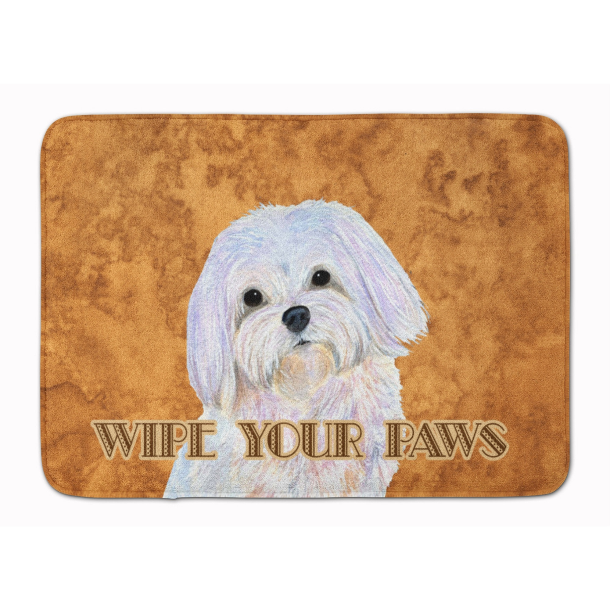 &quotCaroline's Treasures Puppy Cut Maltese Wipe your Paws Floor Mat, 19"" x 27"", Multicolor"