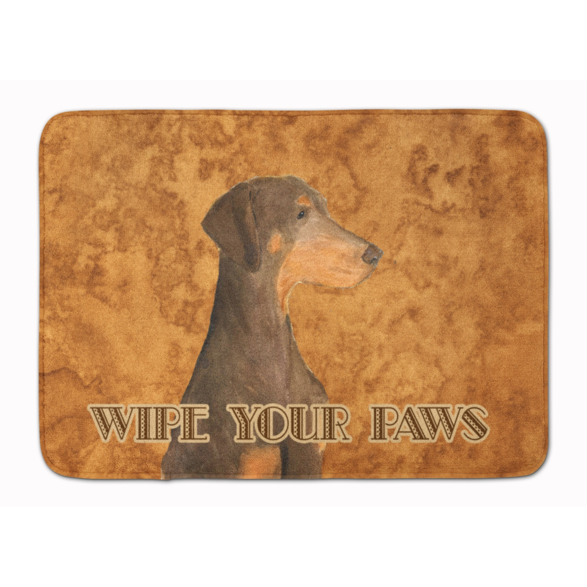 &quotCaroline's Treasures Chocolate Natural Ear Doberman Floor Mat, 19"" x 27"", Multicolor"
