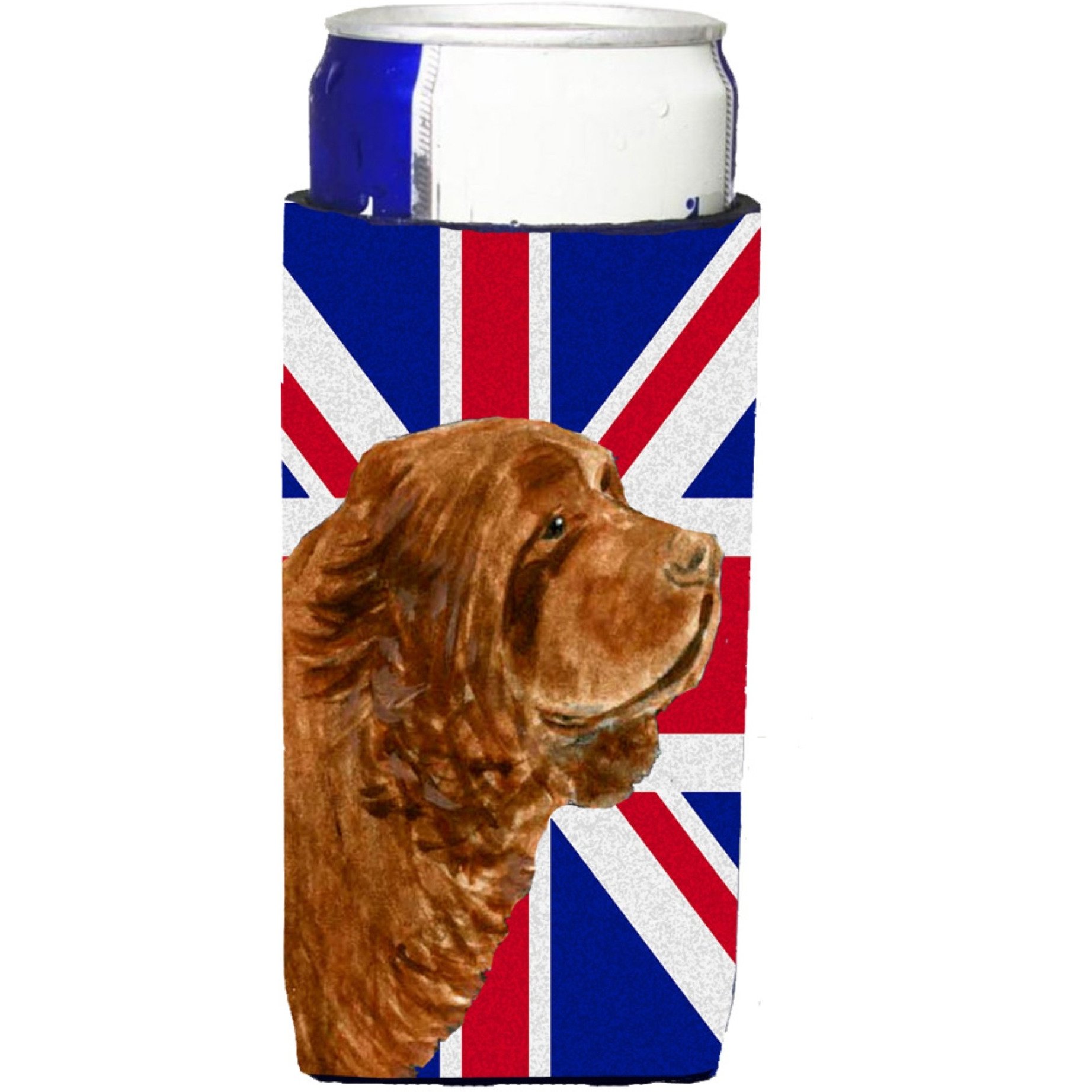 Sussex Spaniel with English Union Jack British Flag Ultra Beverage Insulators for slim cans SS4952MUK