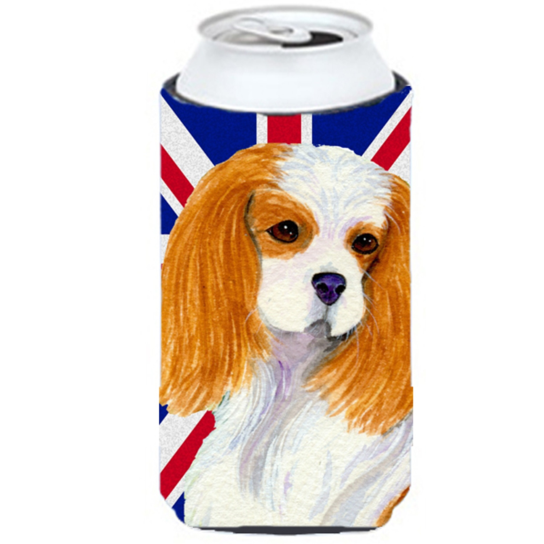Cavalier Spaniel with English Union Jack British Flag Tall Boy Beverage Insulator Hugger SS4969TBC