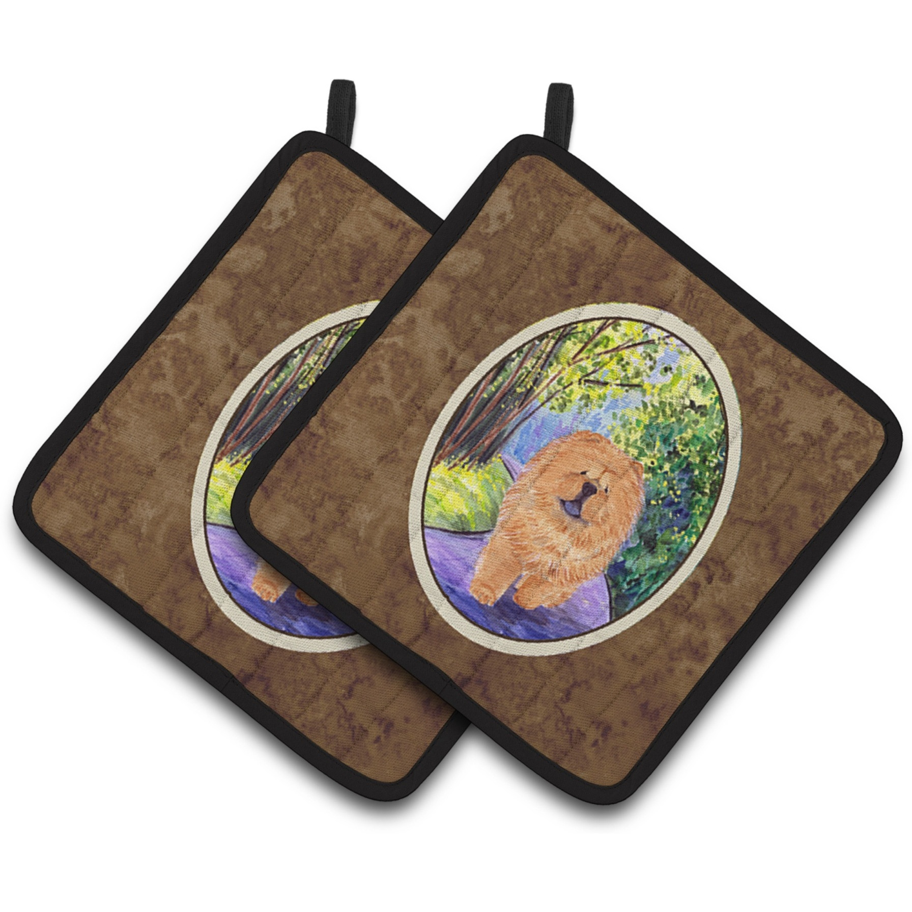 &quotCaroline's Treasures Chow Pair of Pot Holders SS7003PTHD, 7.5HX7.5W, Multicolor"