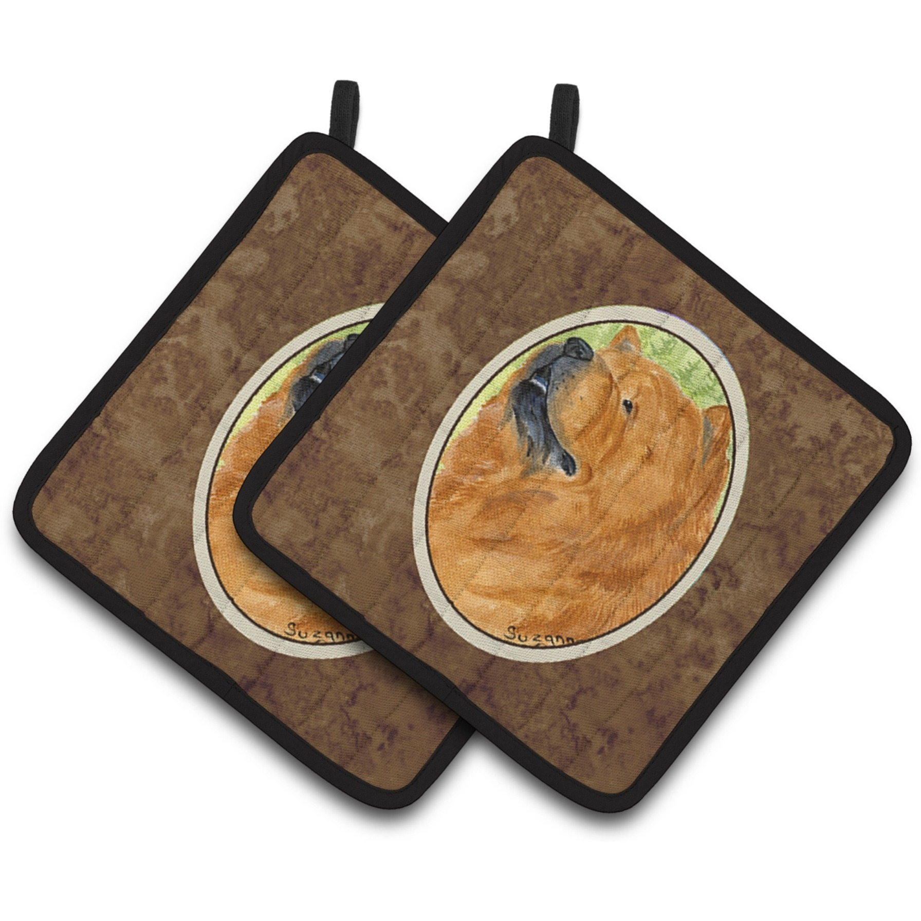 &quotCaroline's Treasures Chow Pair of Pot Holders SS7007PTHD, 7.5HX7.5W, Multicolor"
