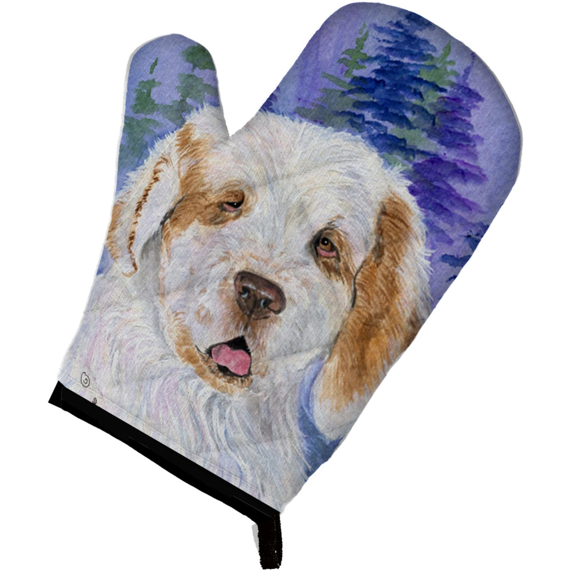 &quotCaroline's Treasures SS8008OVMT Clumber Spaniel Oven Mitt, 12"" by 8.5"", Multicolor"