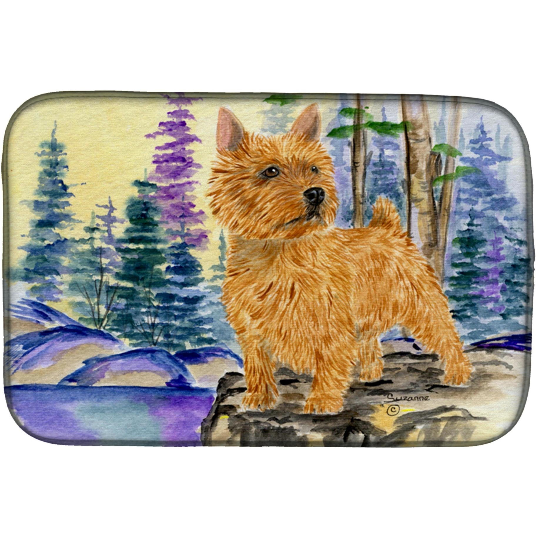 &quotCaroline's Treasures Norwich Terrier Dish Drying Mat, 14"" x 21"", Multicolor"