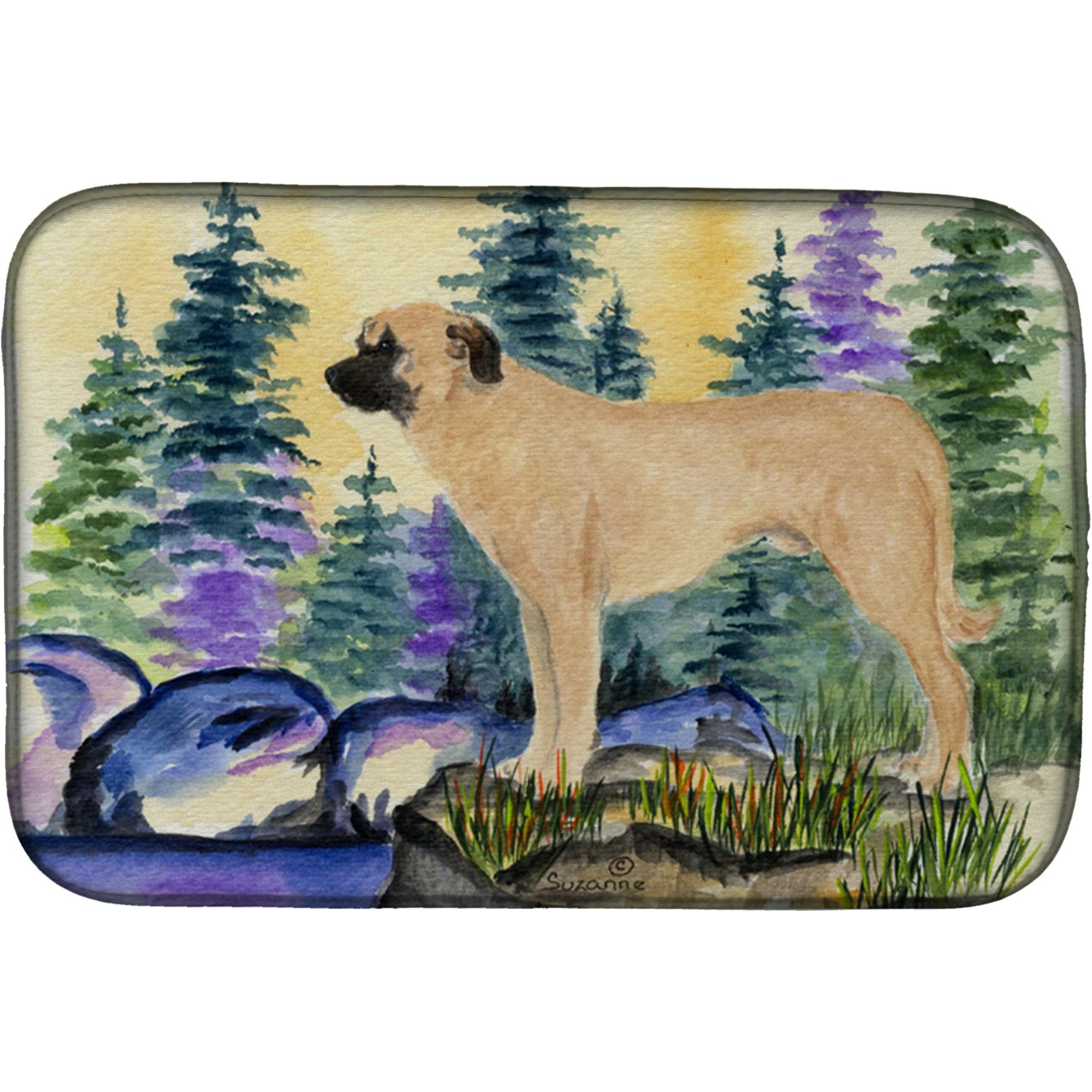 &quotCaroline's Treasures Anatolian Shepherd Dish Drying Mat, 14"" x 21"", Multicolor"