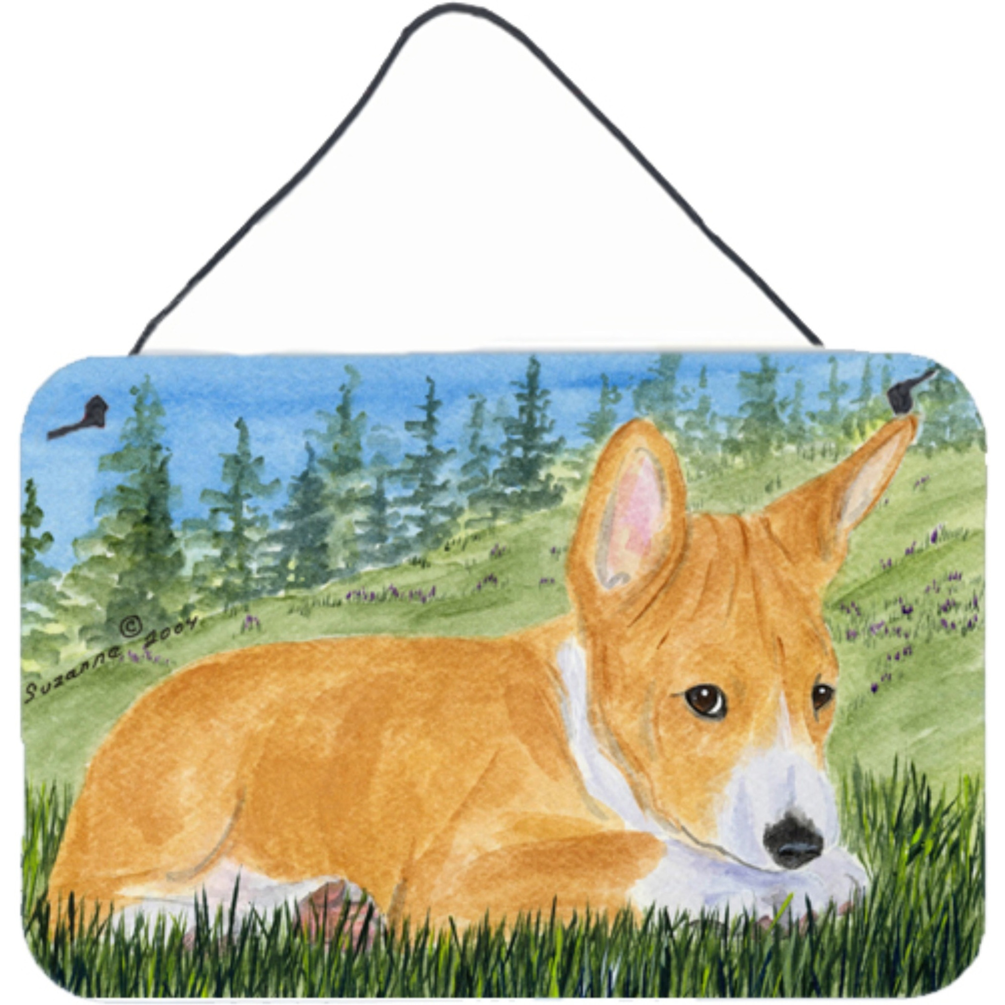 &quotCaroline's Treasures SS8016DS812 Basenji Indoor Aluminum Metal Wall or Door Hanging Prints, 8 x 12"", Multicolor"