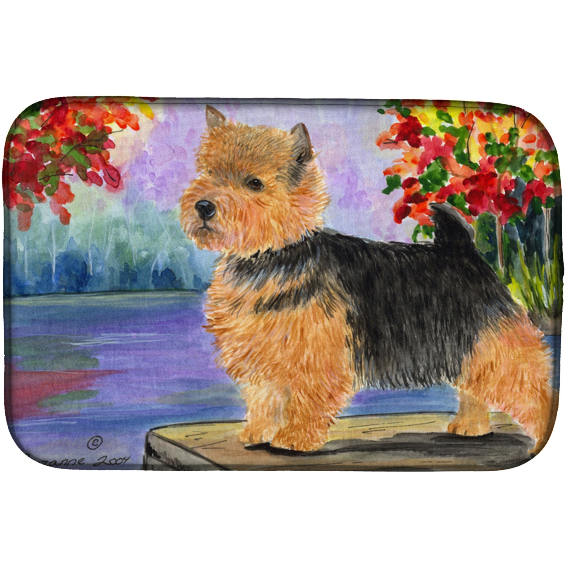 &quotCaroline's Treasures Norwich Terrier Dish Drying Mat, 14"" x 21"", Multicolor"