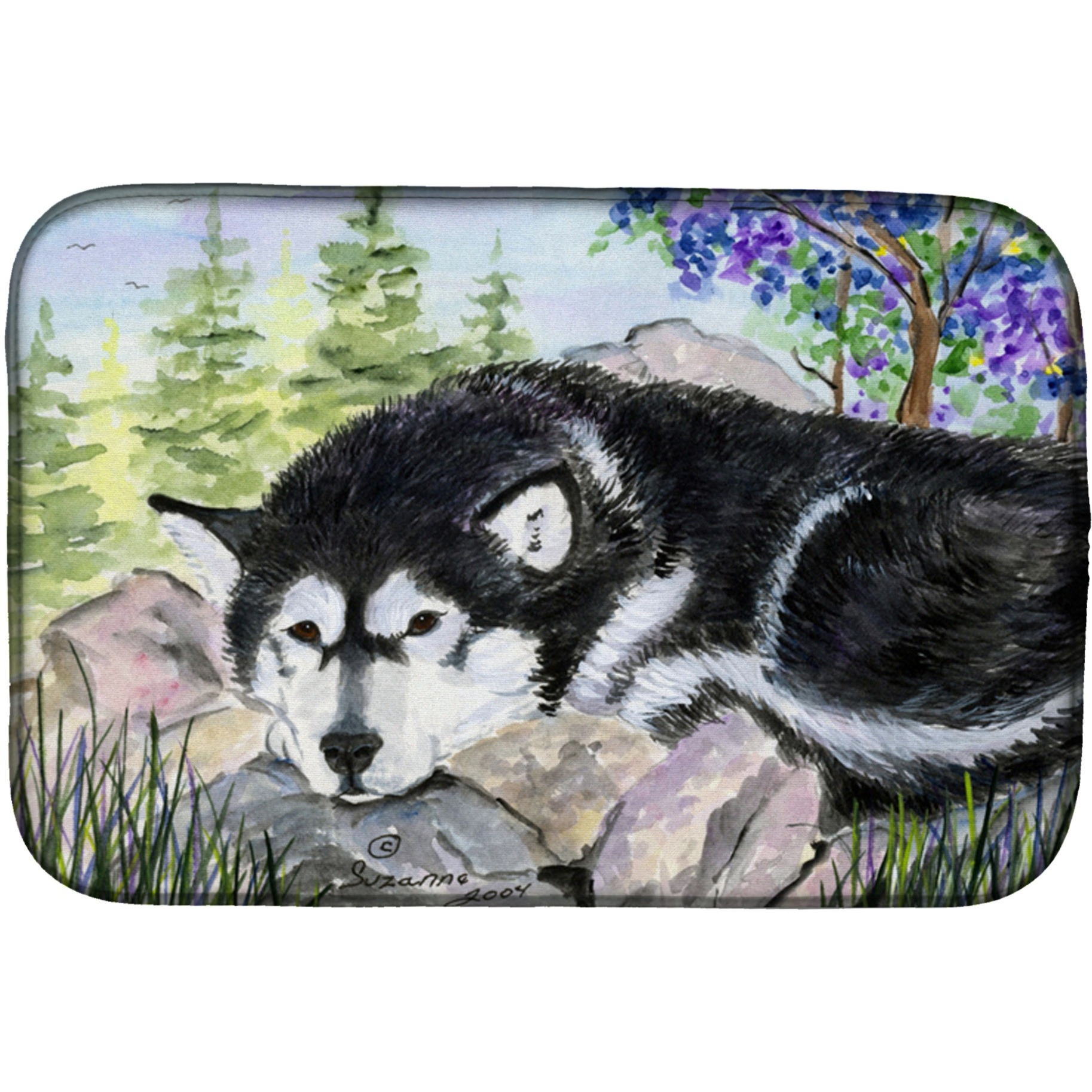 &quotCaroline's Treasures Alaskan Malamute Dish Drying Mat, 14"" x 21"", Multicolor"