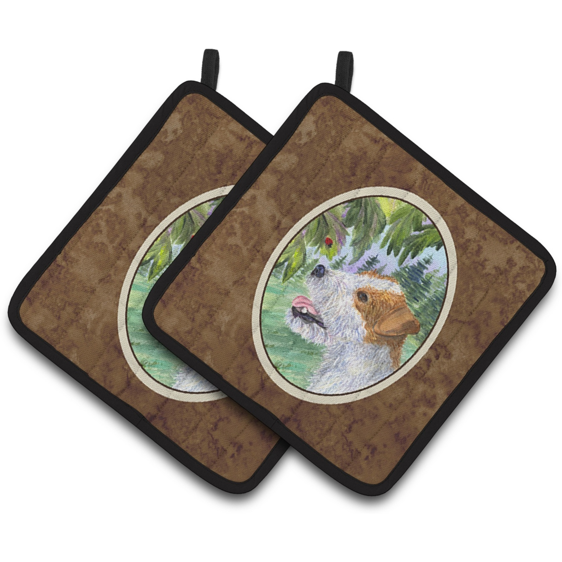 &quotCaroline's Treasures Jack Russell Terrier Pair of Pot Holders SS8211PTHD, 7.5HX7.5W, Multicolor"