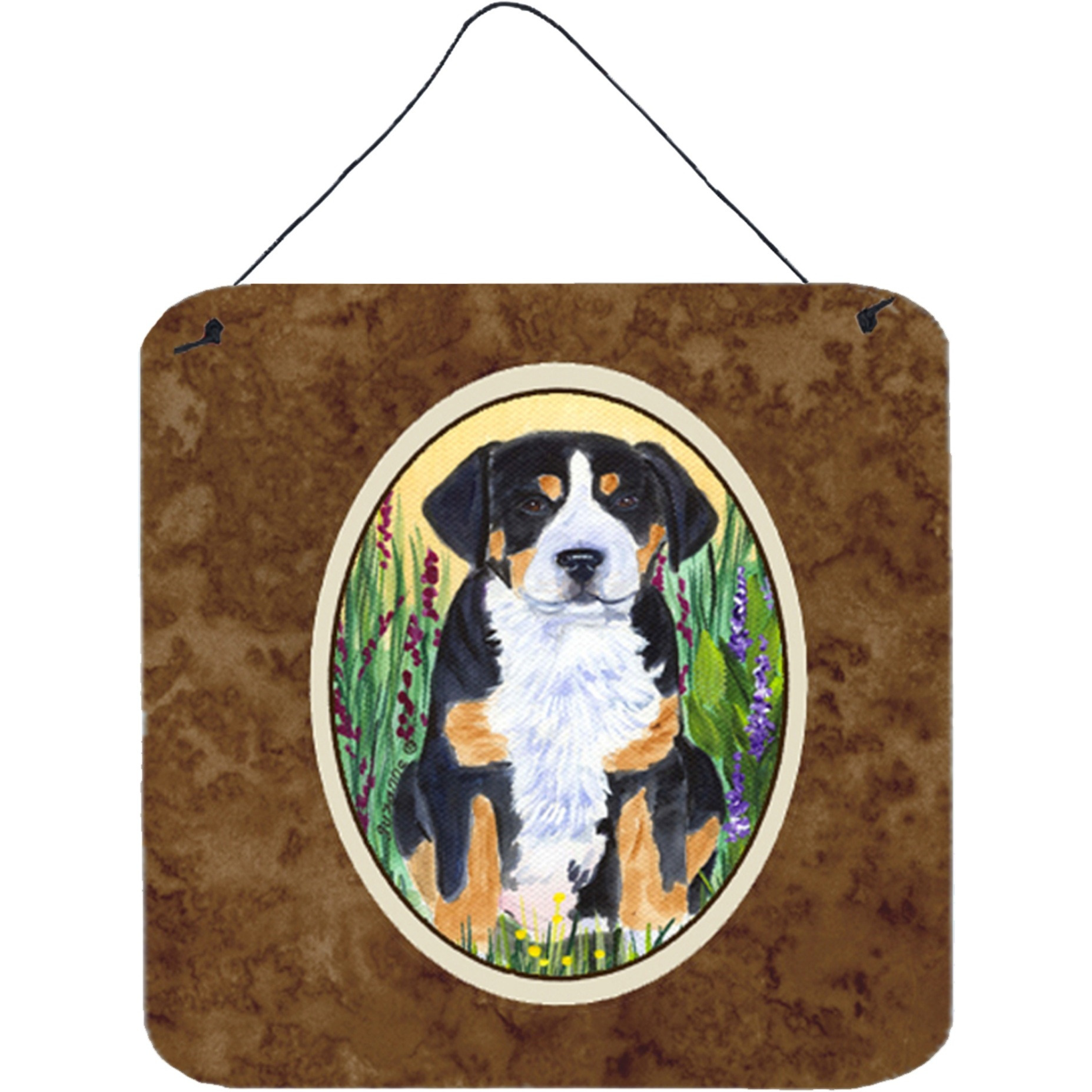 &quotCaroline's Treasures SS8217DS66 Greater Swiss Mountain Dog Aluminum Metal Wall or Door Hanging Prints, 6 x 6"", Multicolor"