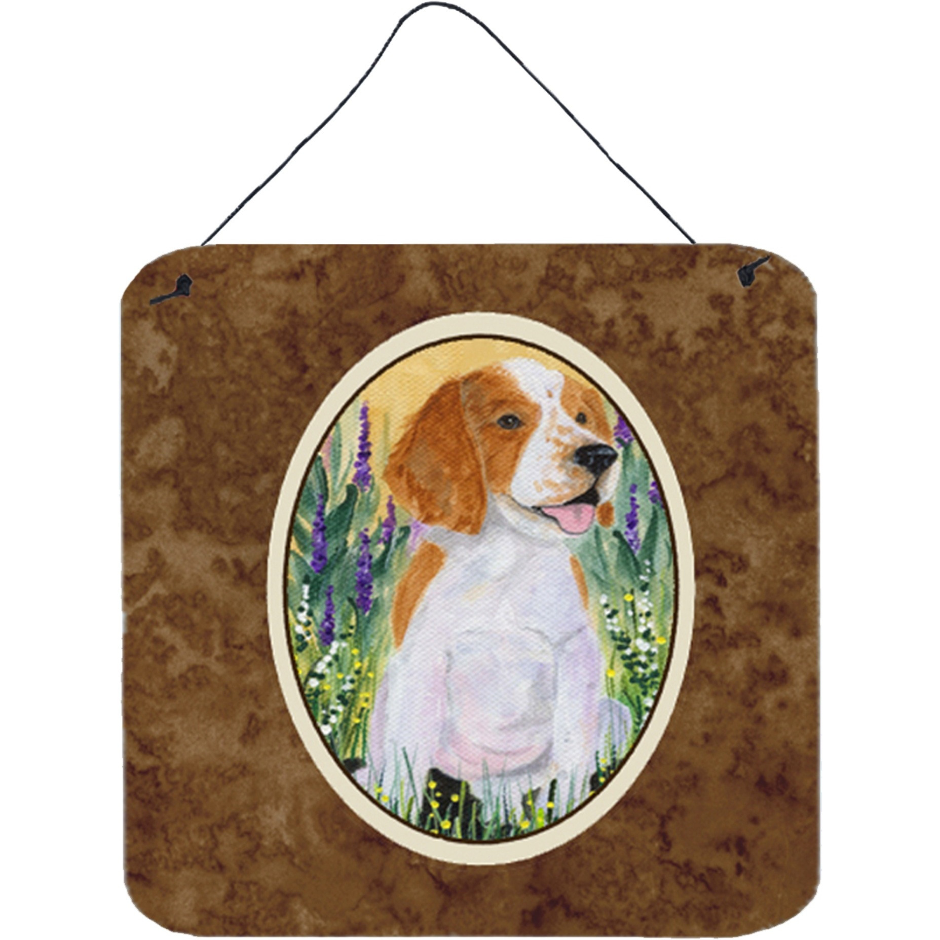 &quotCaroline's Treasures SS8219DS66 Welsh Springer Spaniel Aluminum Metal Wall or Door Hanging Prints, 6 x 6"", Multicolor"